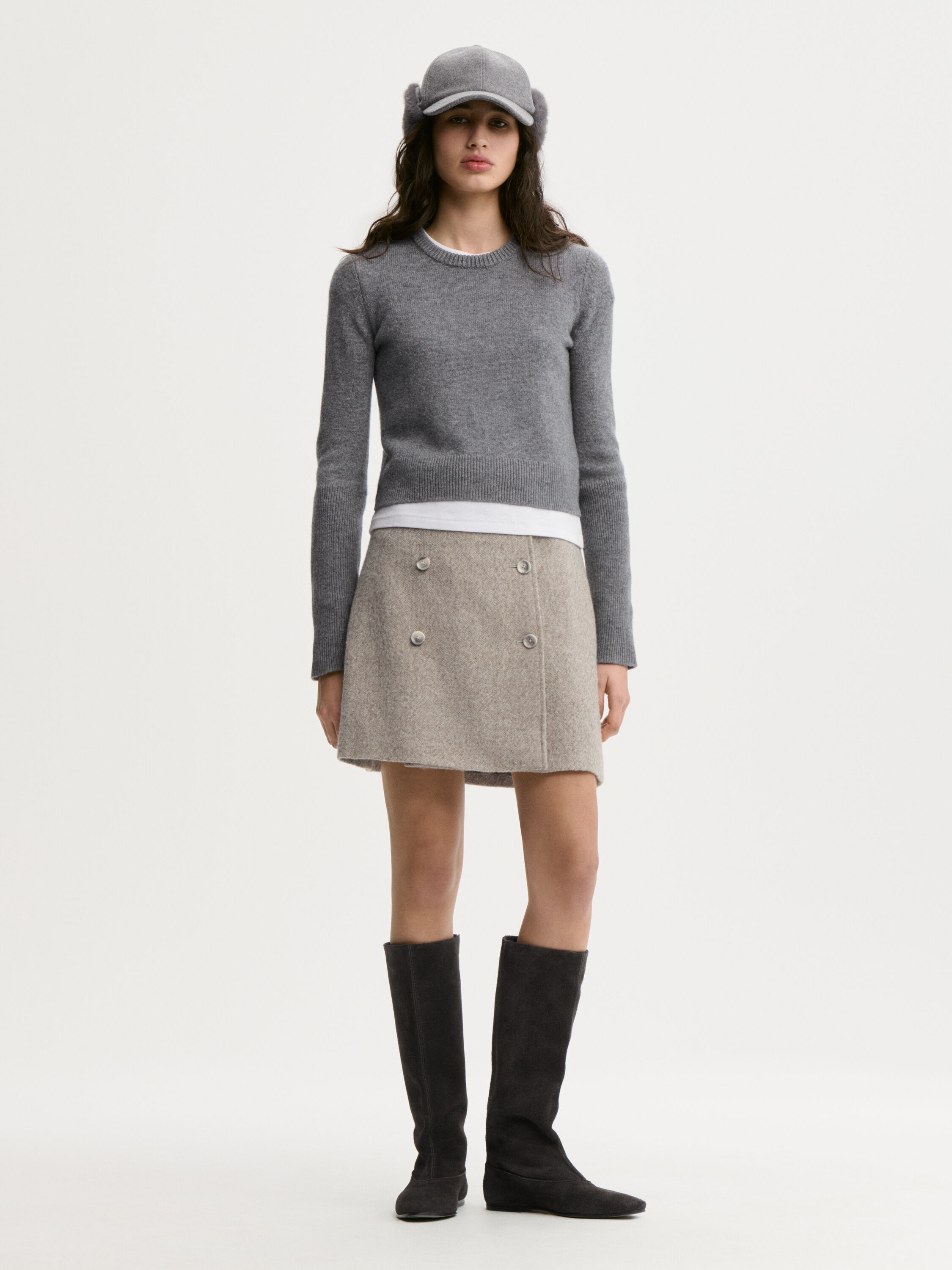 Lima wool mini skirt