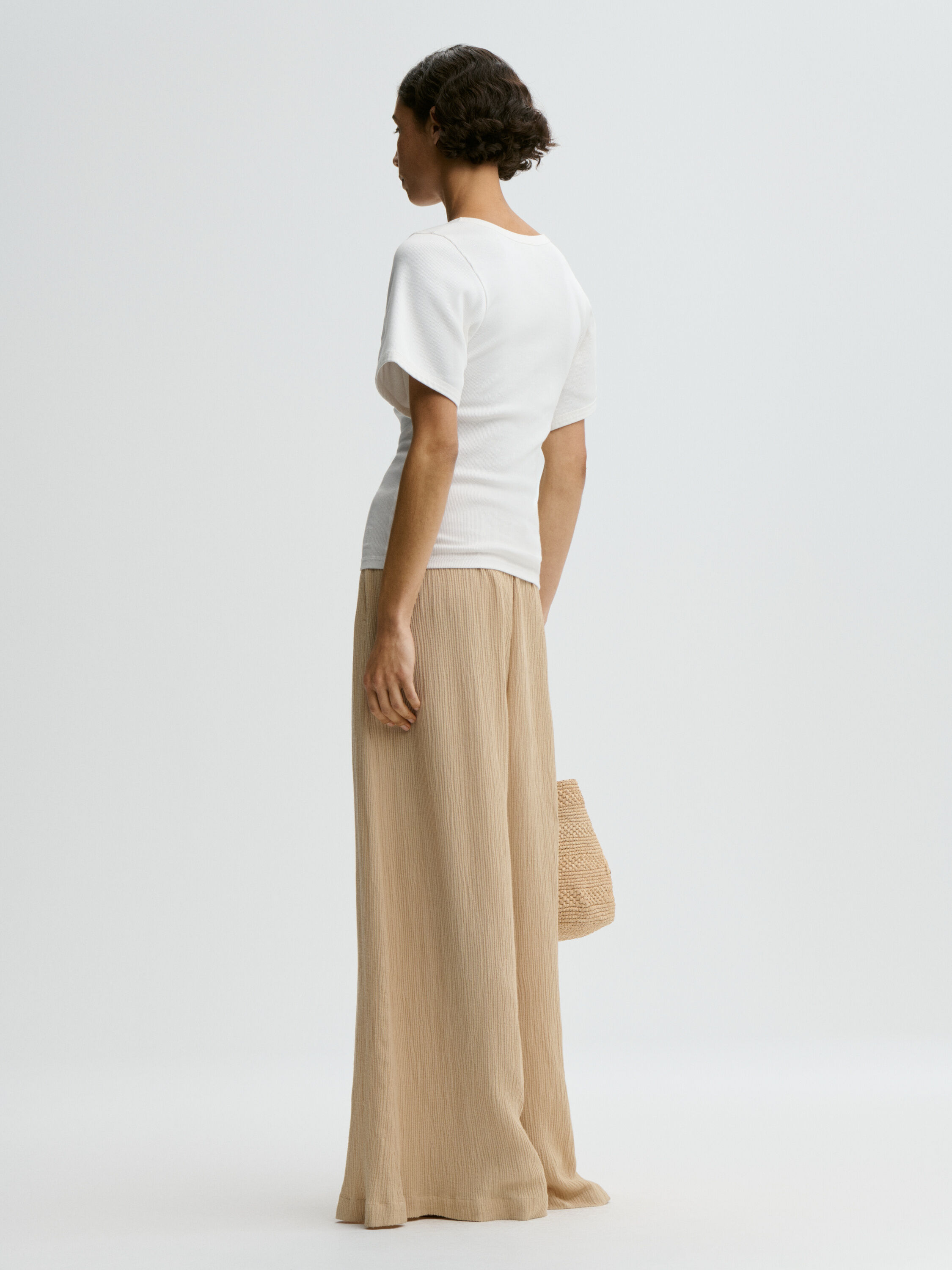 Pisca Weave wide-leg trousers