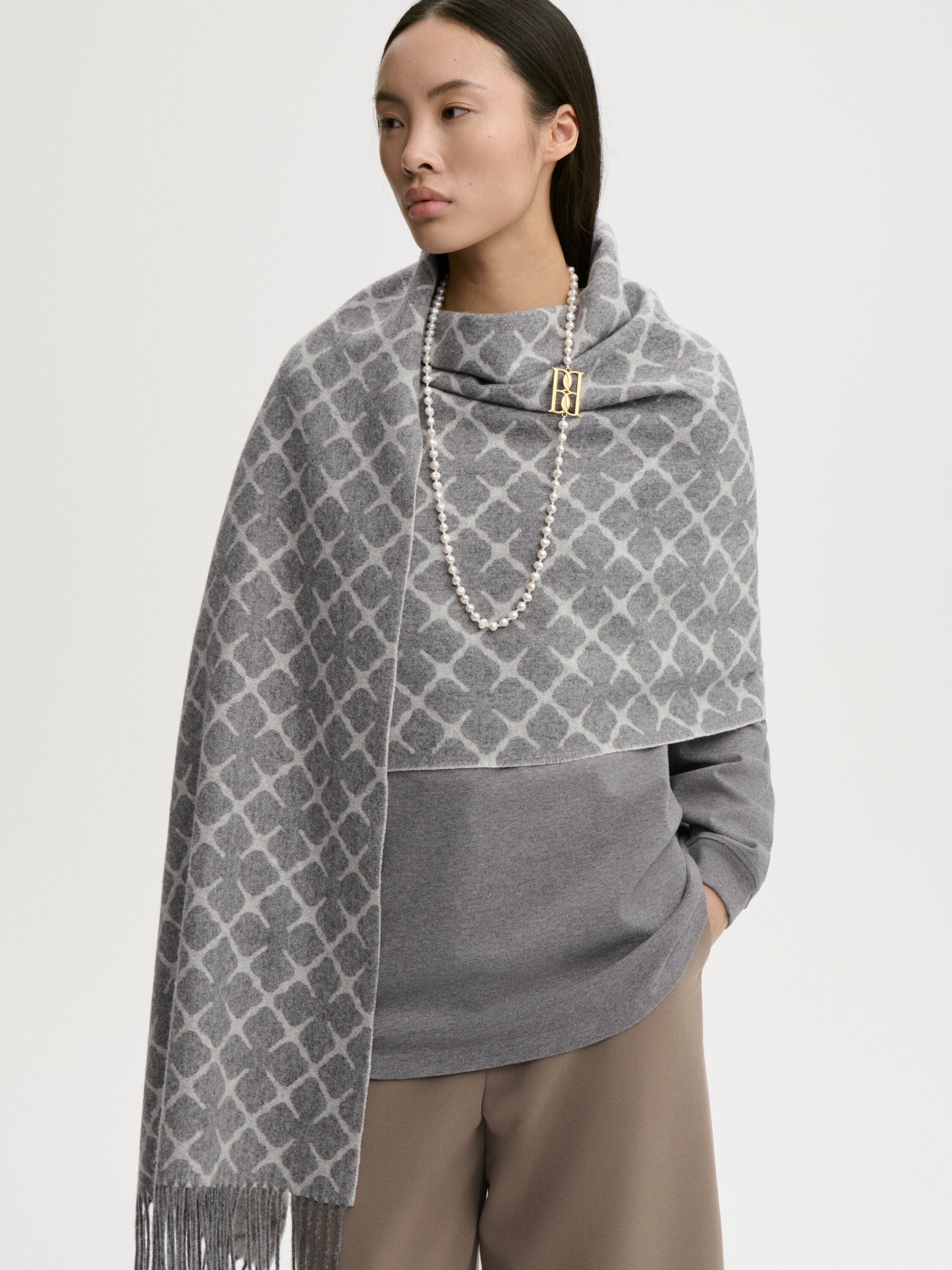 Ortega cashmere-blend scarf