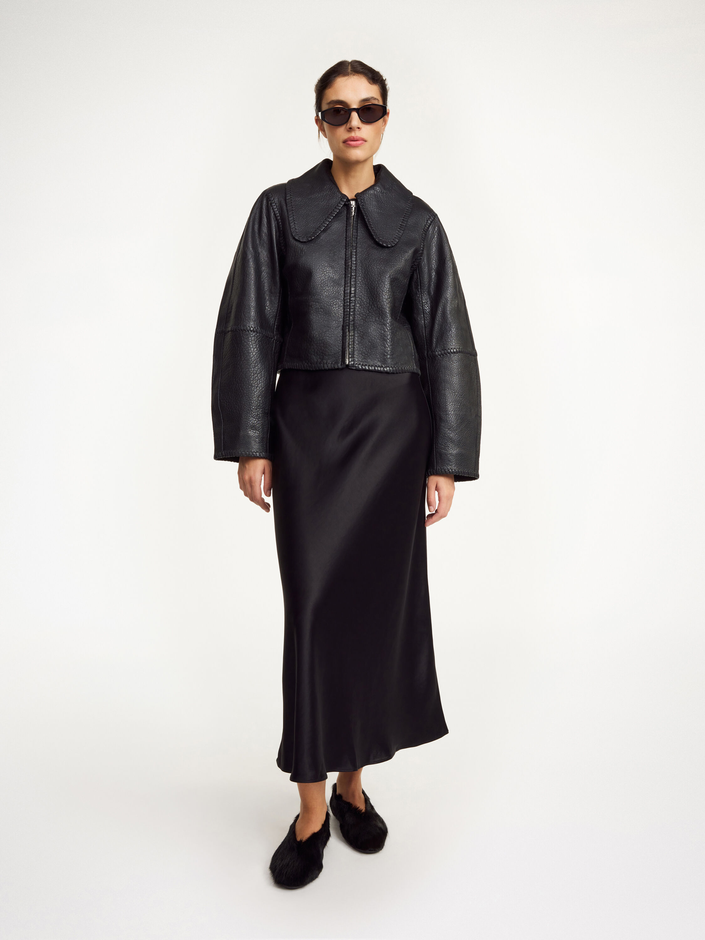 レザージャケット　BY MALENE BIRGER Rowani leather jacket - Buy Coats & Jackets online | By
