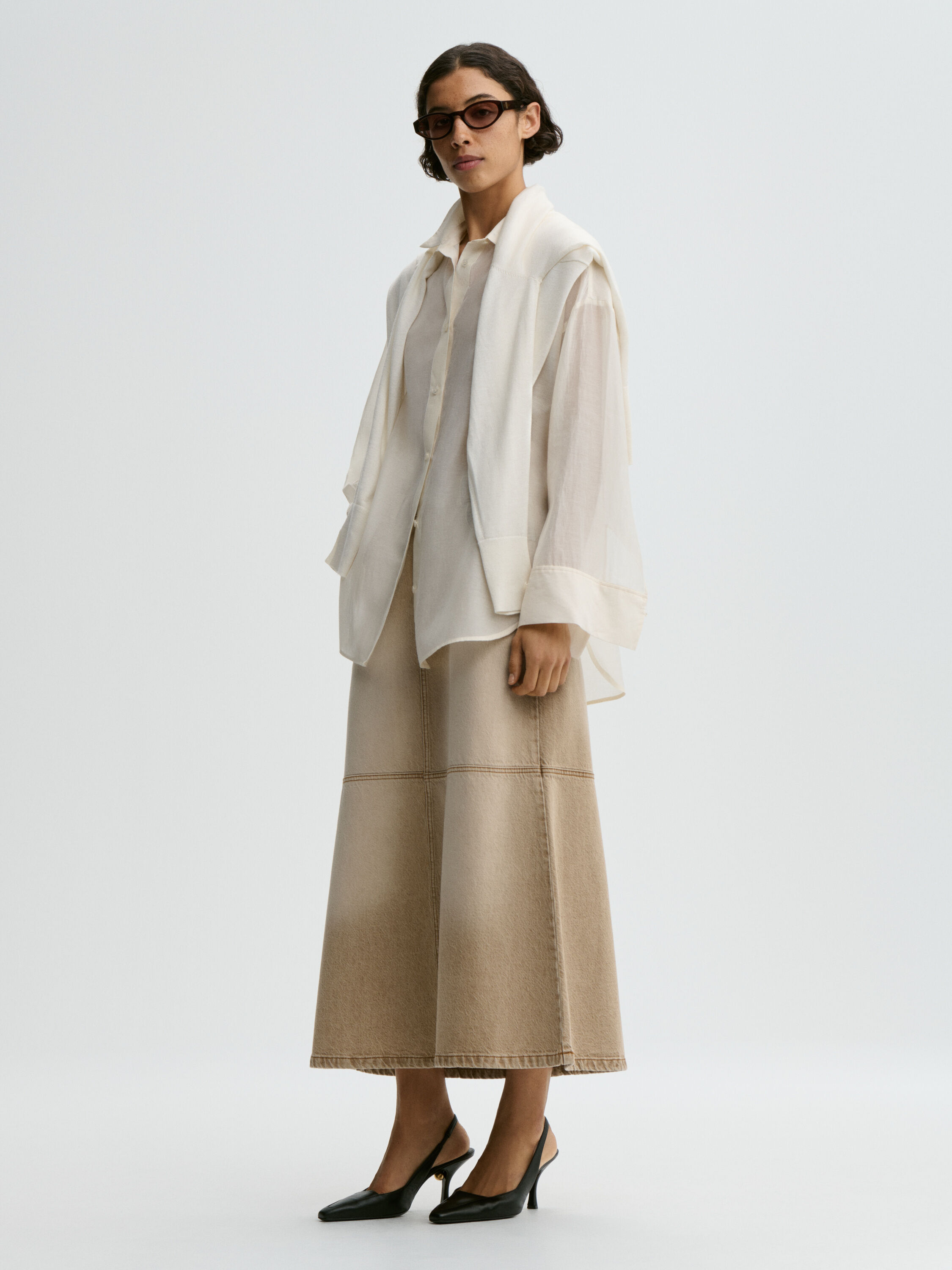 Solene denimnederdel