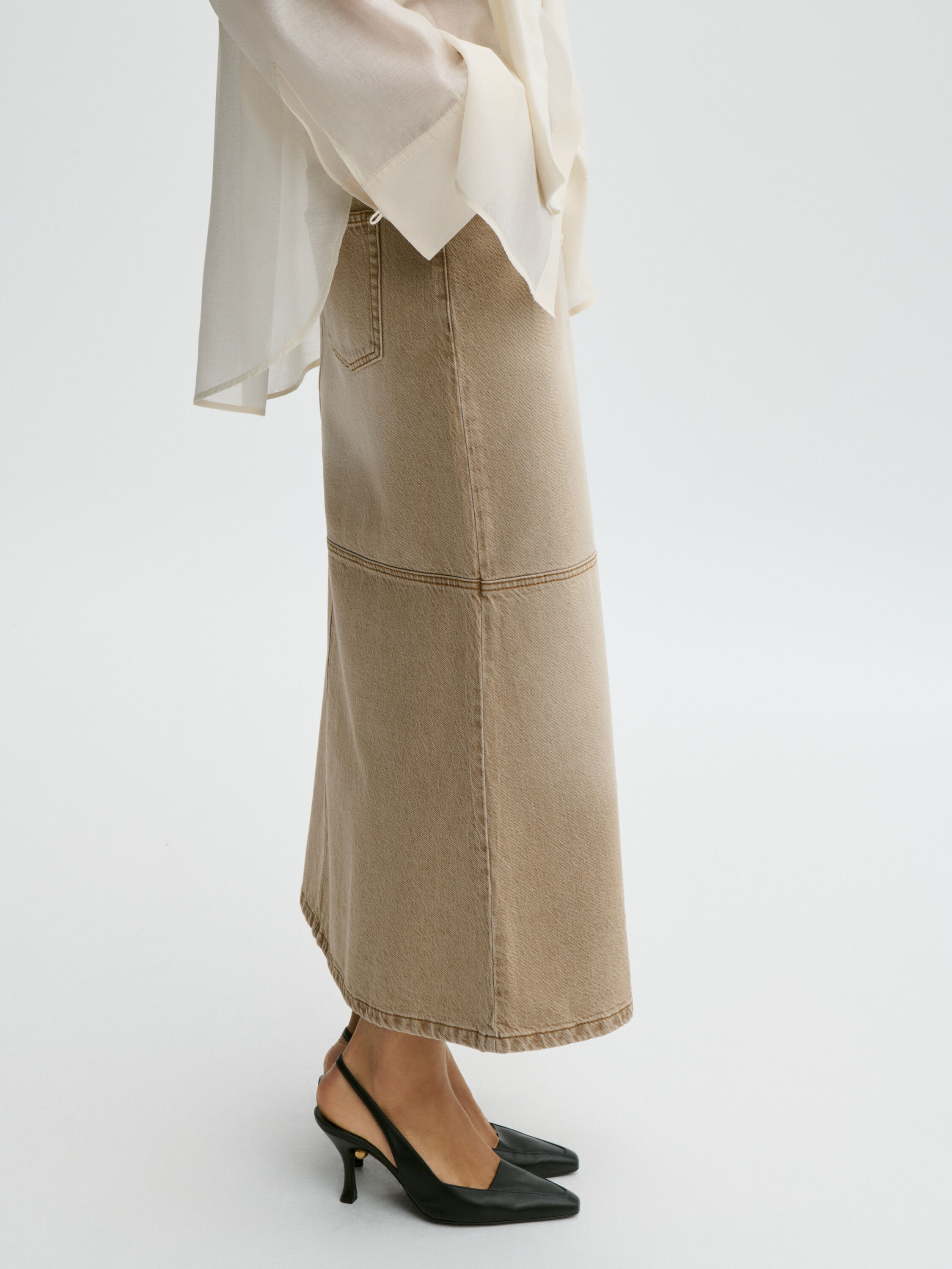 Solene denimnederdel