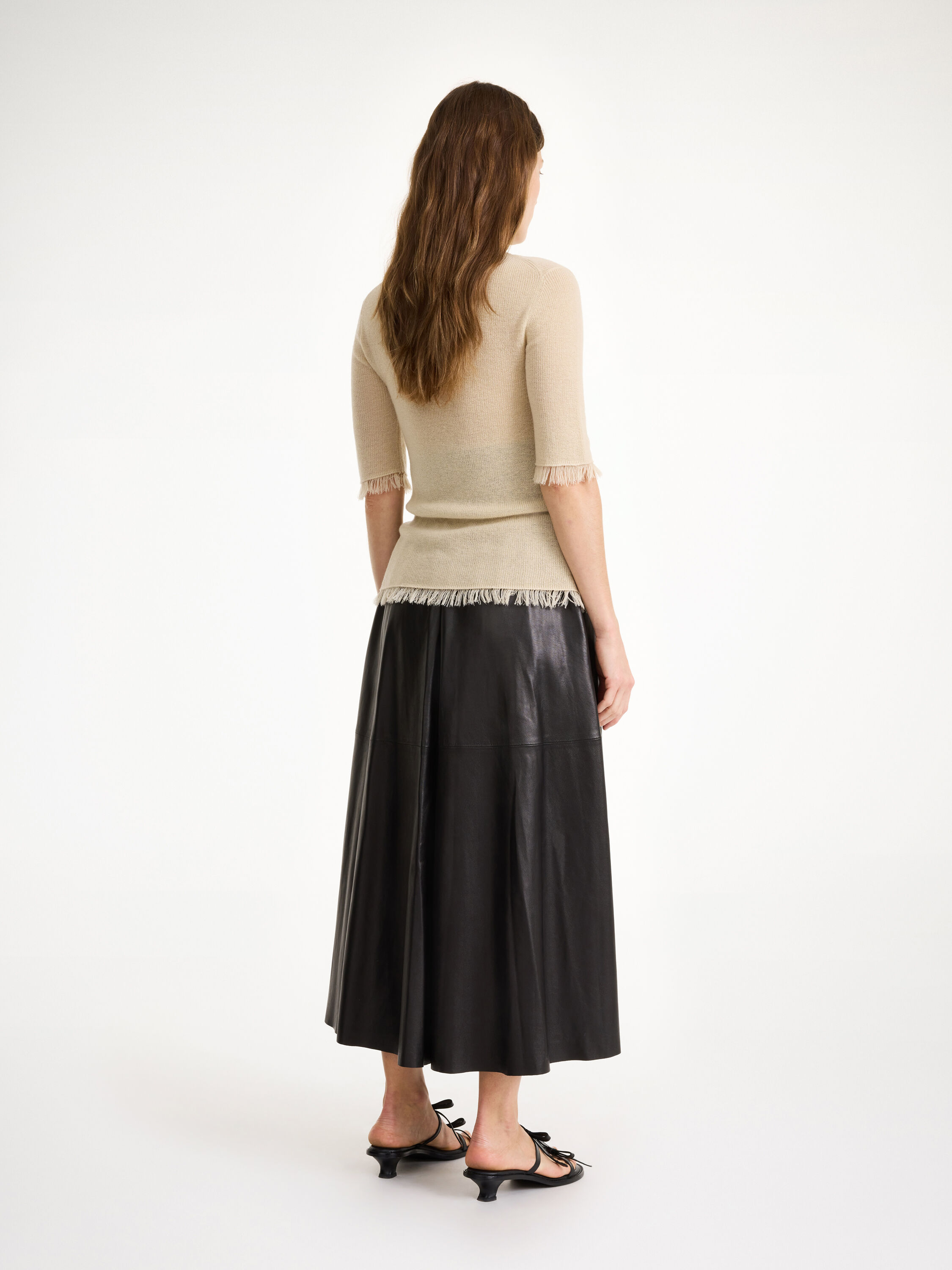 Mivilo midi leather skirt