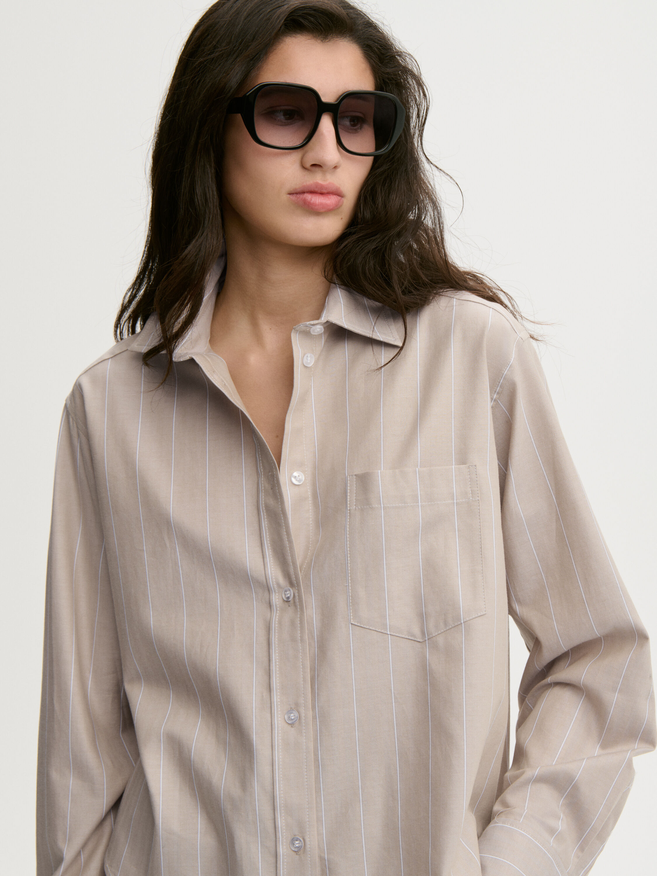Audrey Cropped organic cotton shirt
