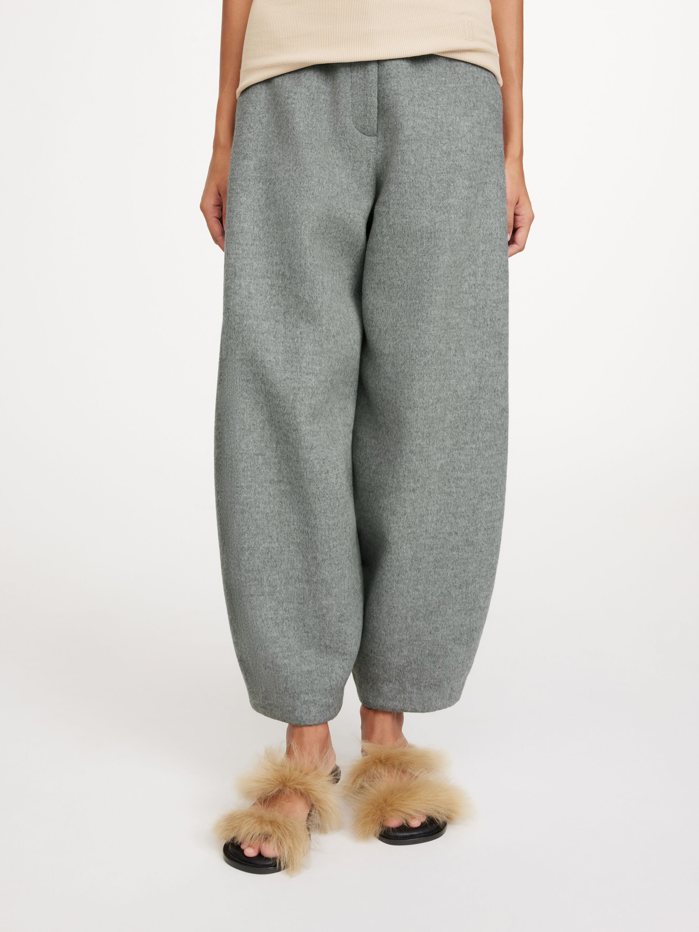 パンツ BY MALENE BIRGER Woman Pants Grey 102016 1CT By Malene Birger Carlien Wool Trousers | OLIVELA