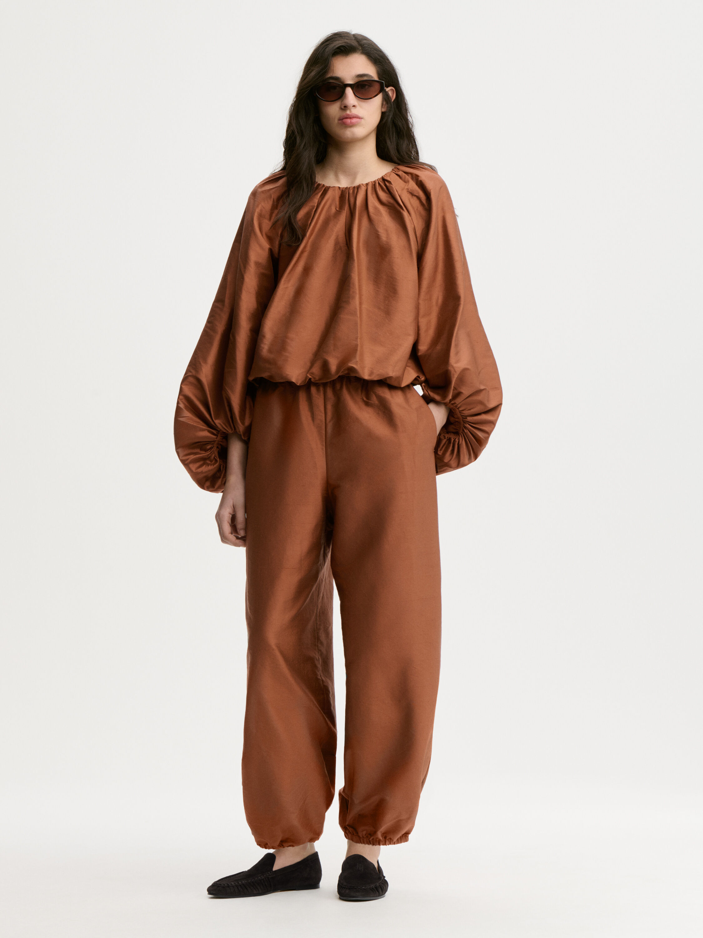 Lumas silk trousers