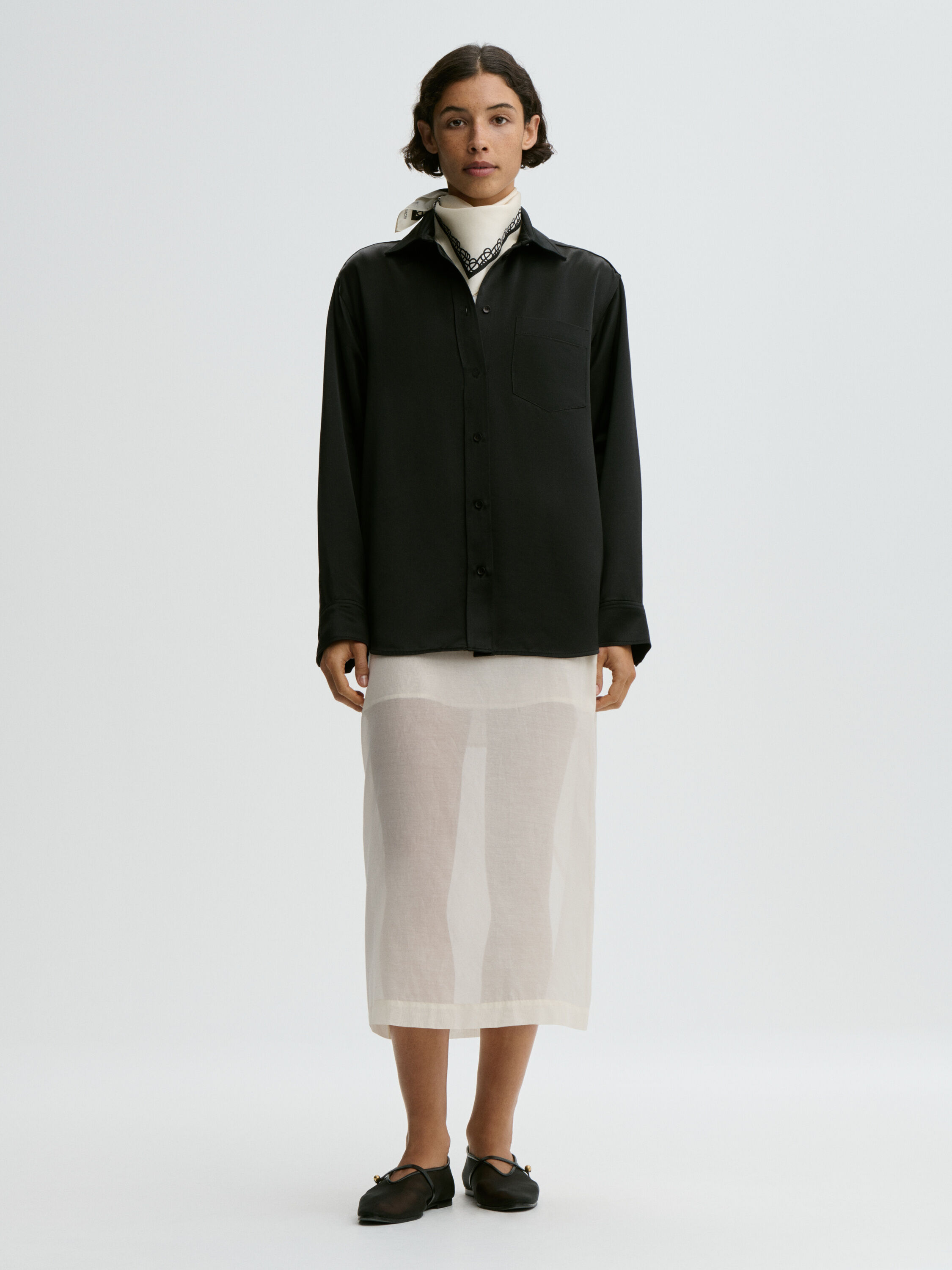 Audrey satin shirt