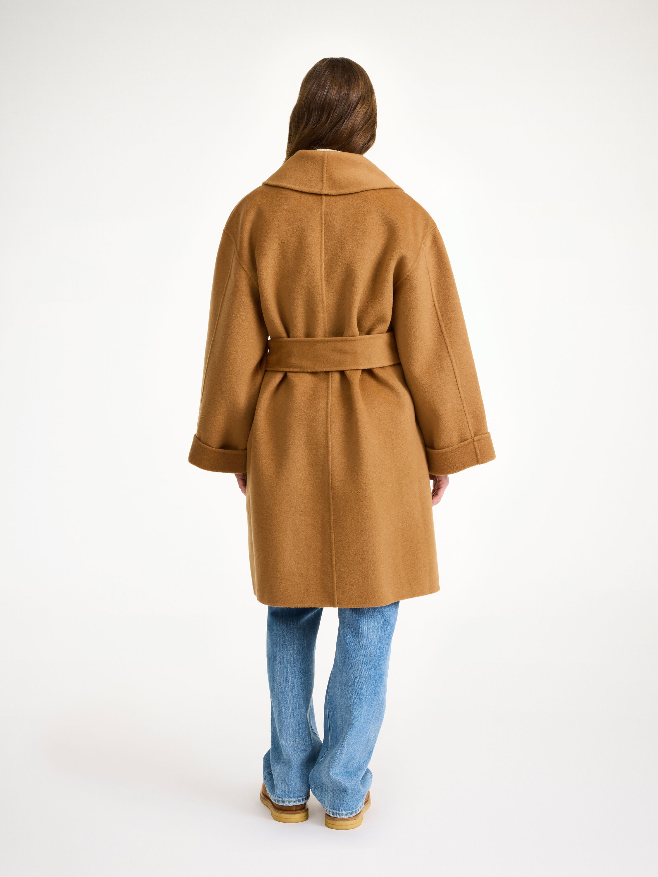 Unstructured wool coat sale