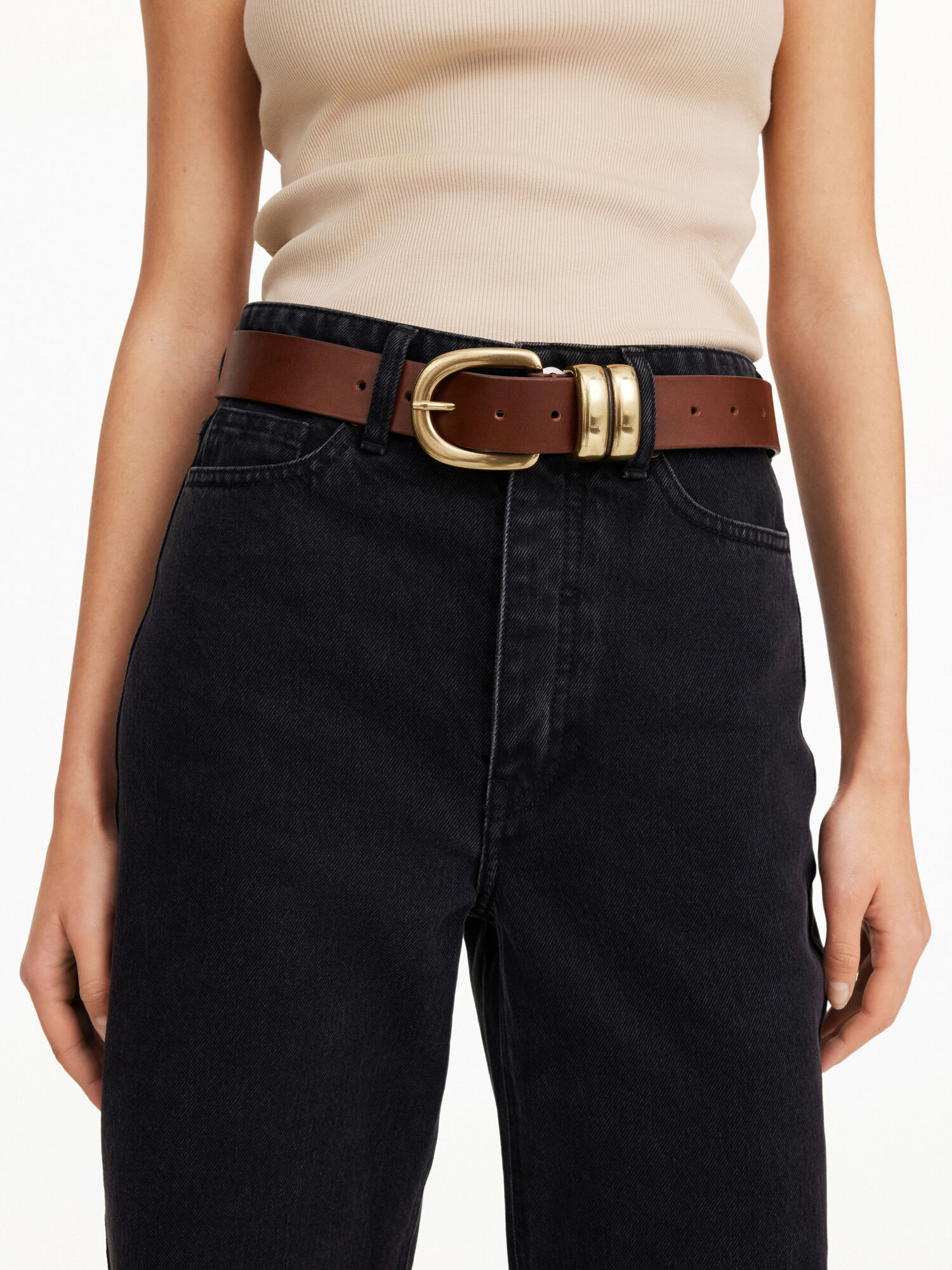 Zoira leather belt