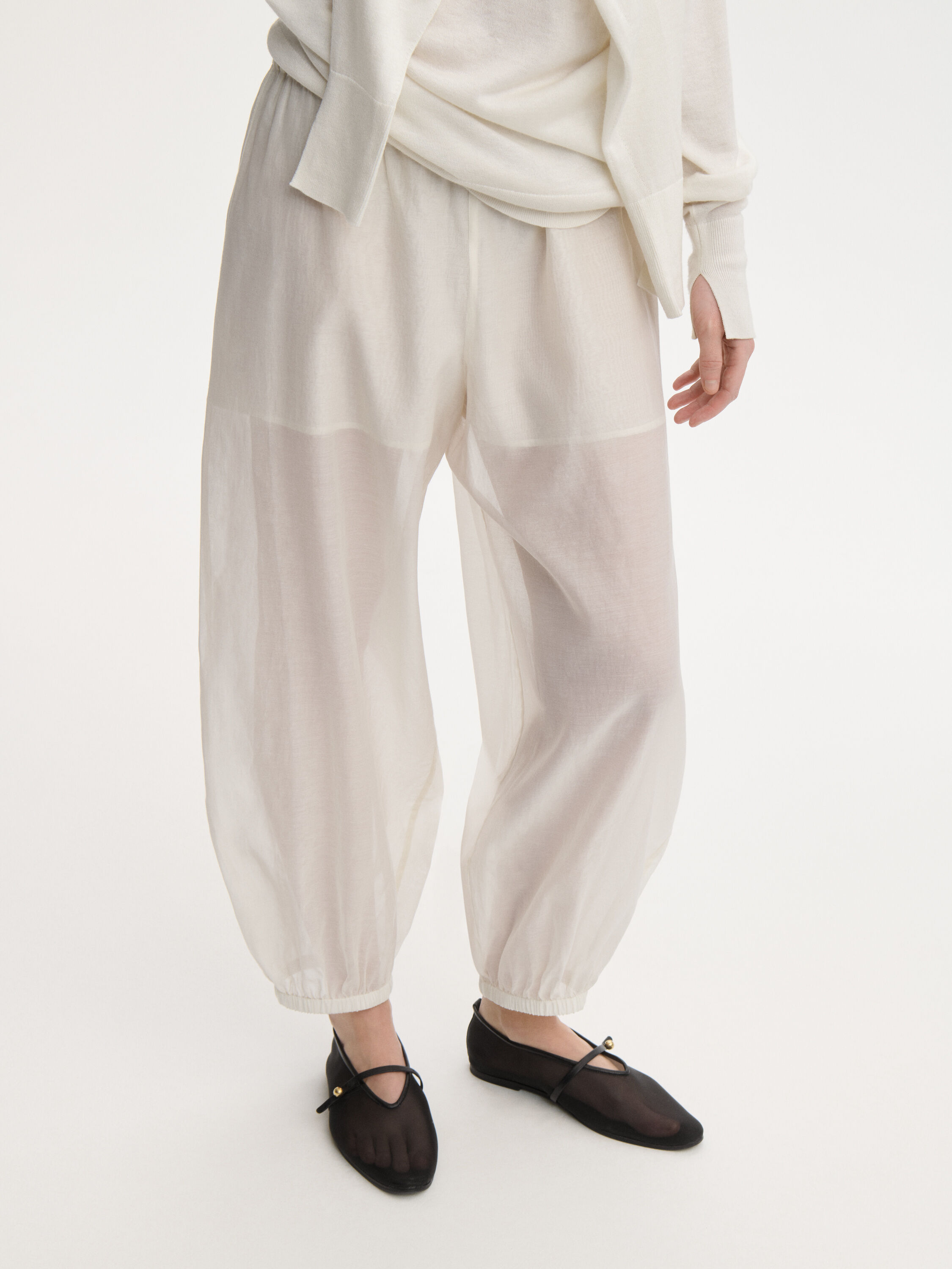 Lumas silk organza trousers