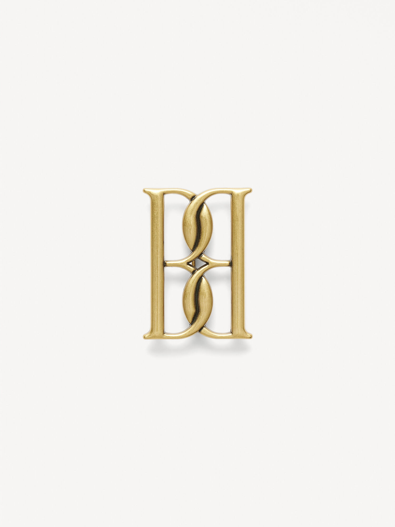 Mono small gold-tone brooch