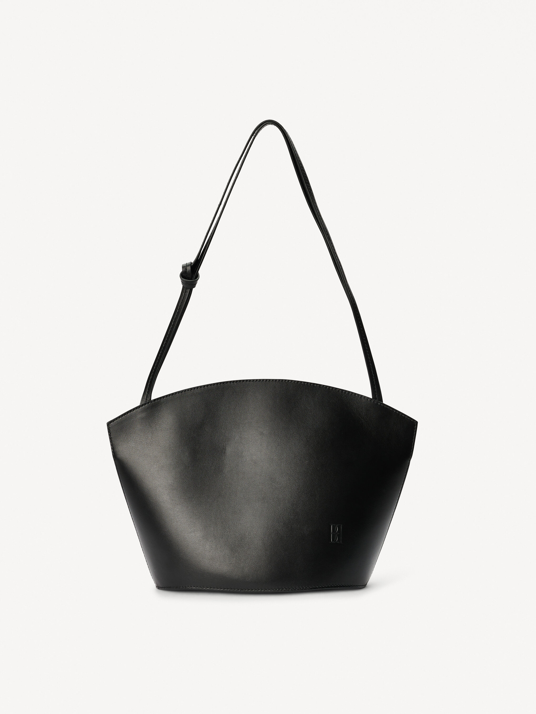 Black leather shoulder bag deals