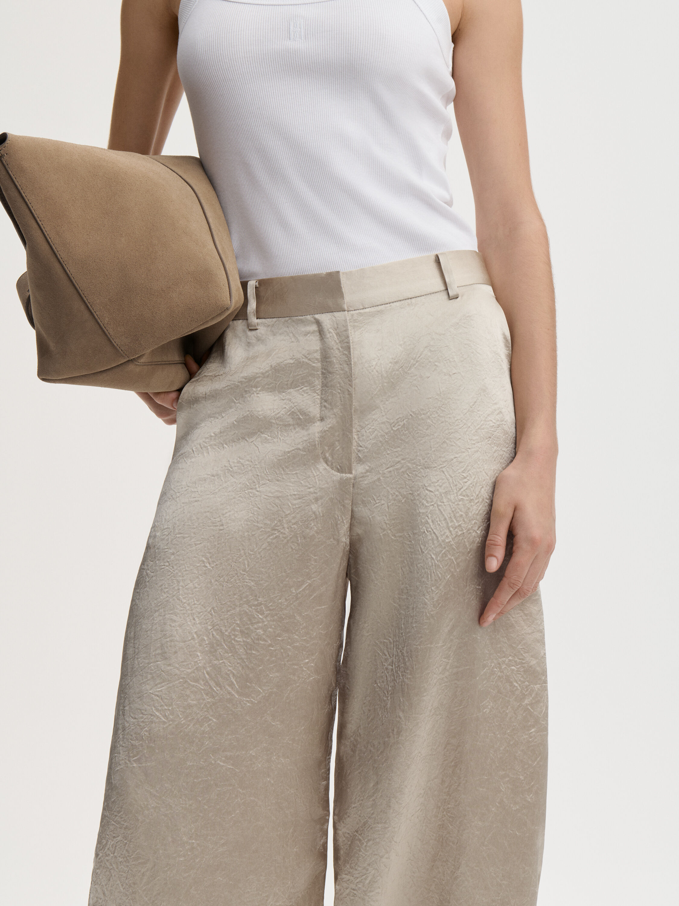 Cassie barrel-leg trousers