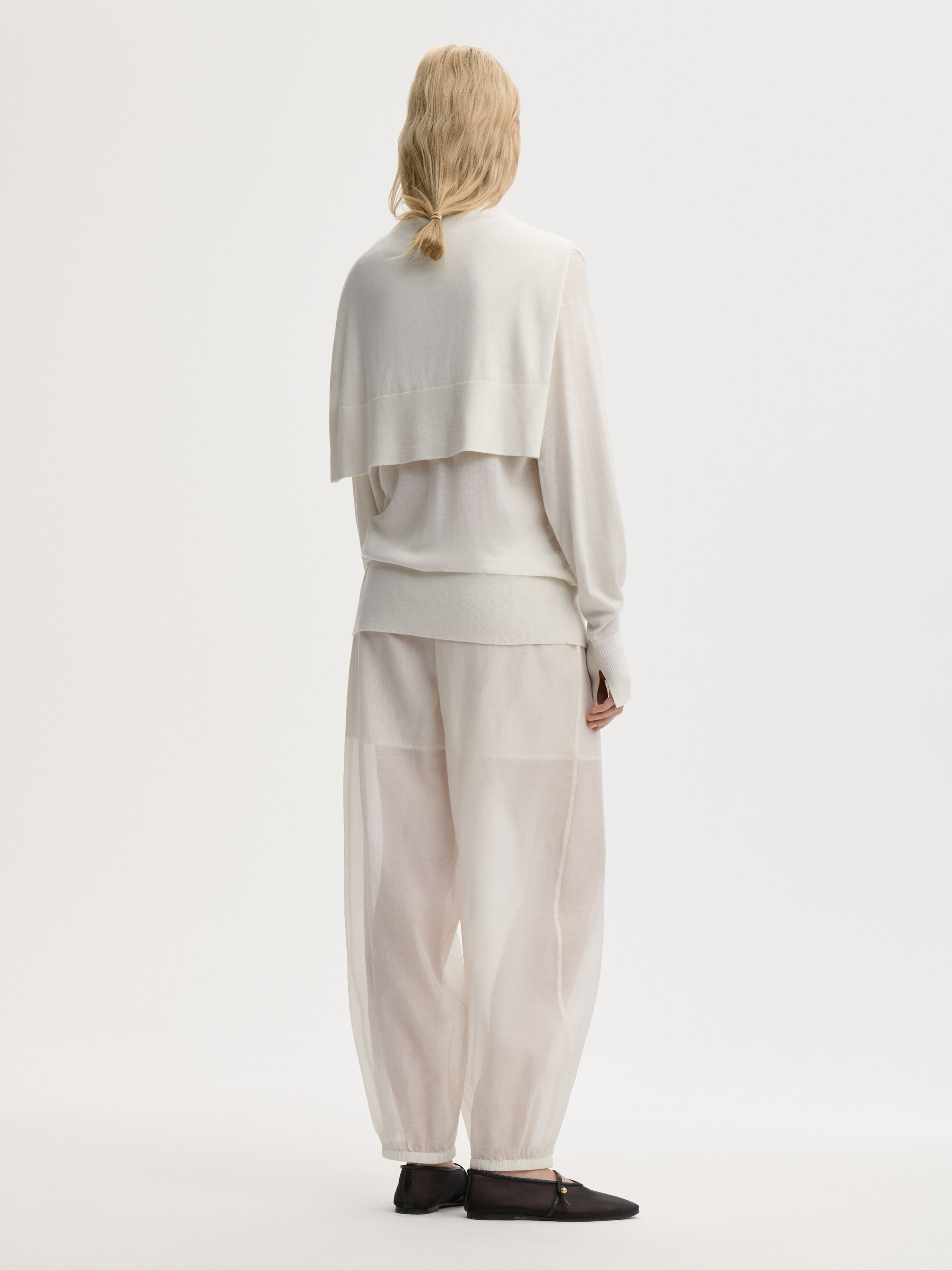 Lumas silk organza trousers