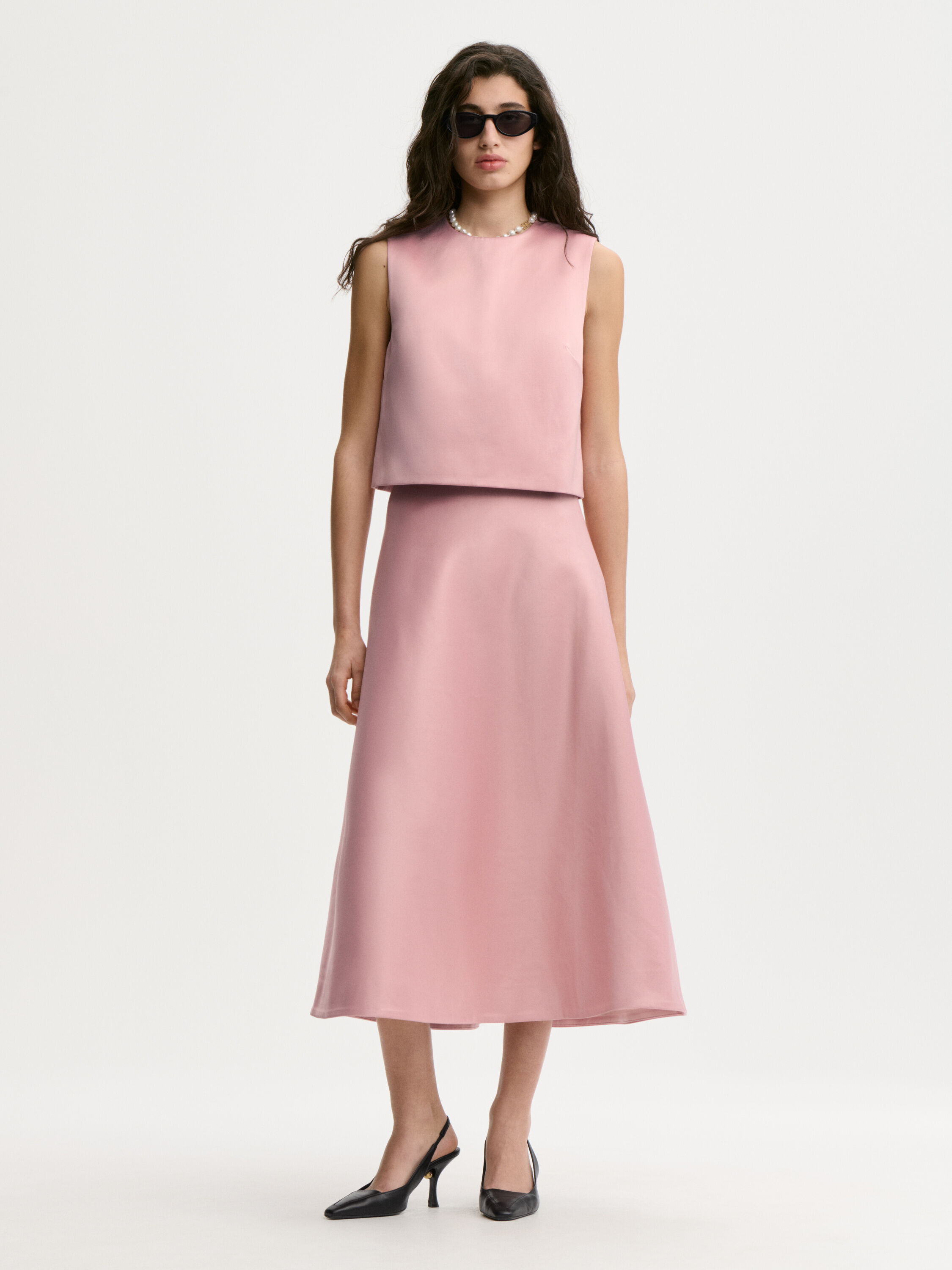 EXCLUSIVE: Giovanna satin maxi skirt