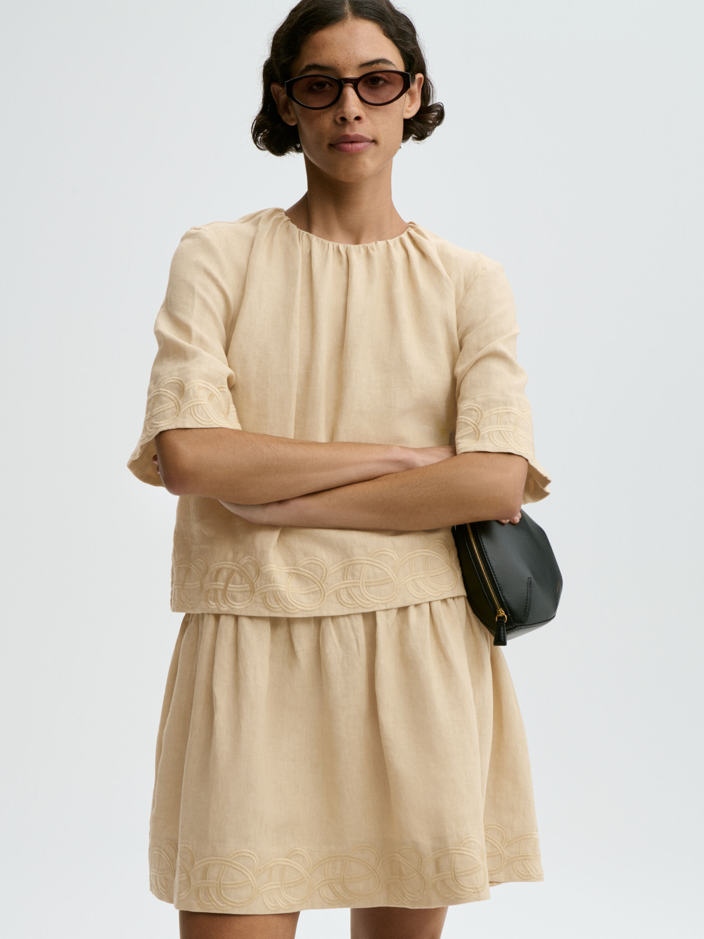Jania linen mini dress