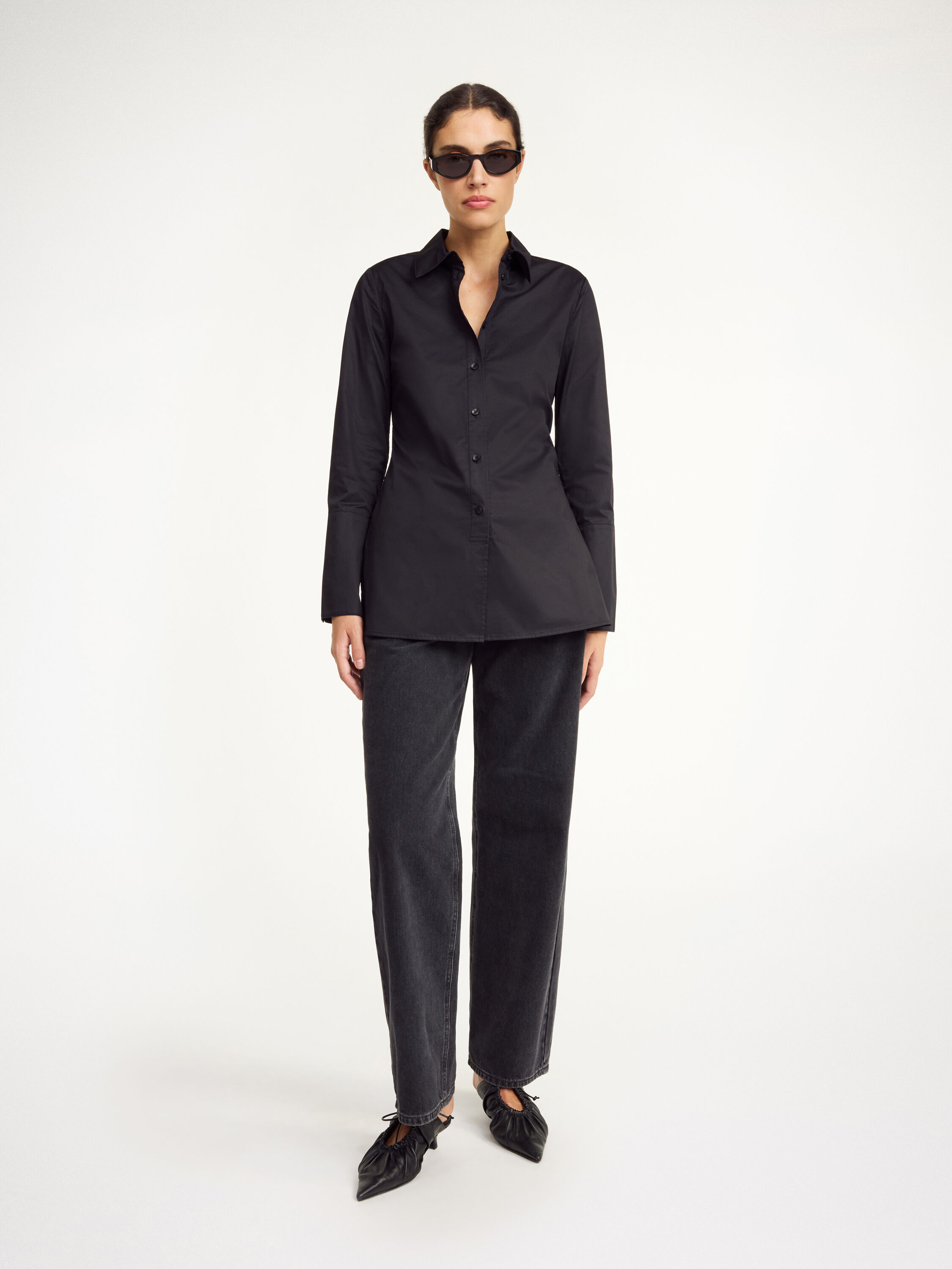 売れ筋商品|||バイマレンバーガー シャツ レディース トップス DOTTA - Button-down blouse - black Dotta blouse - Buy Knitwear online | By Malene Birger