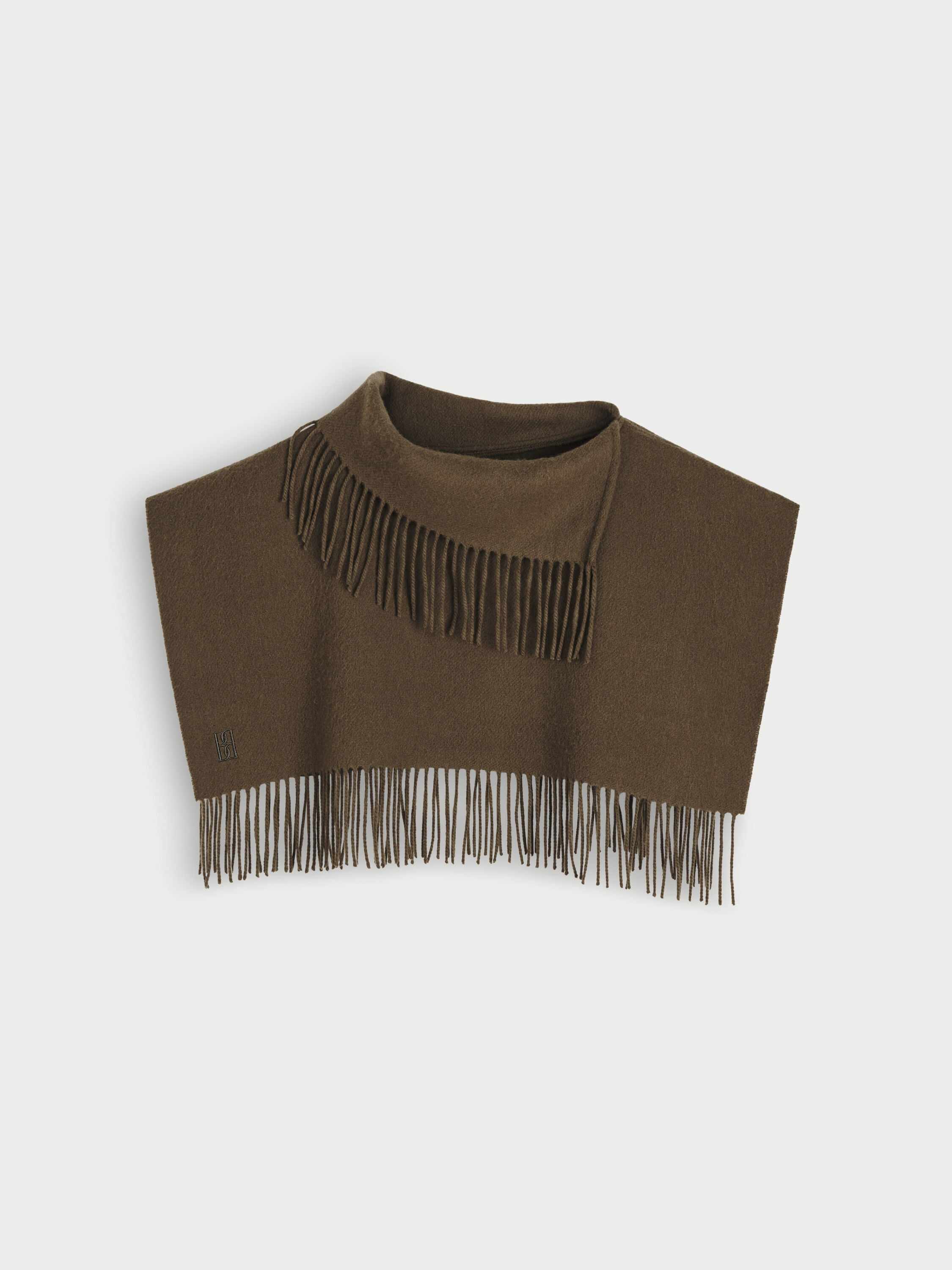 Turtla wool fringe bib