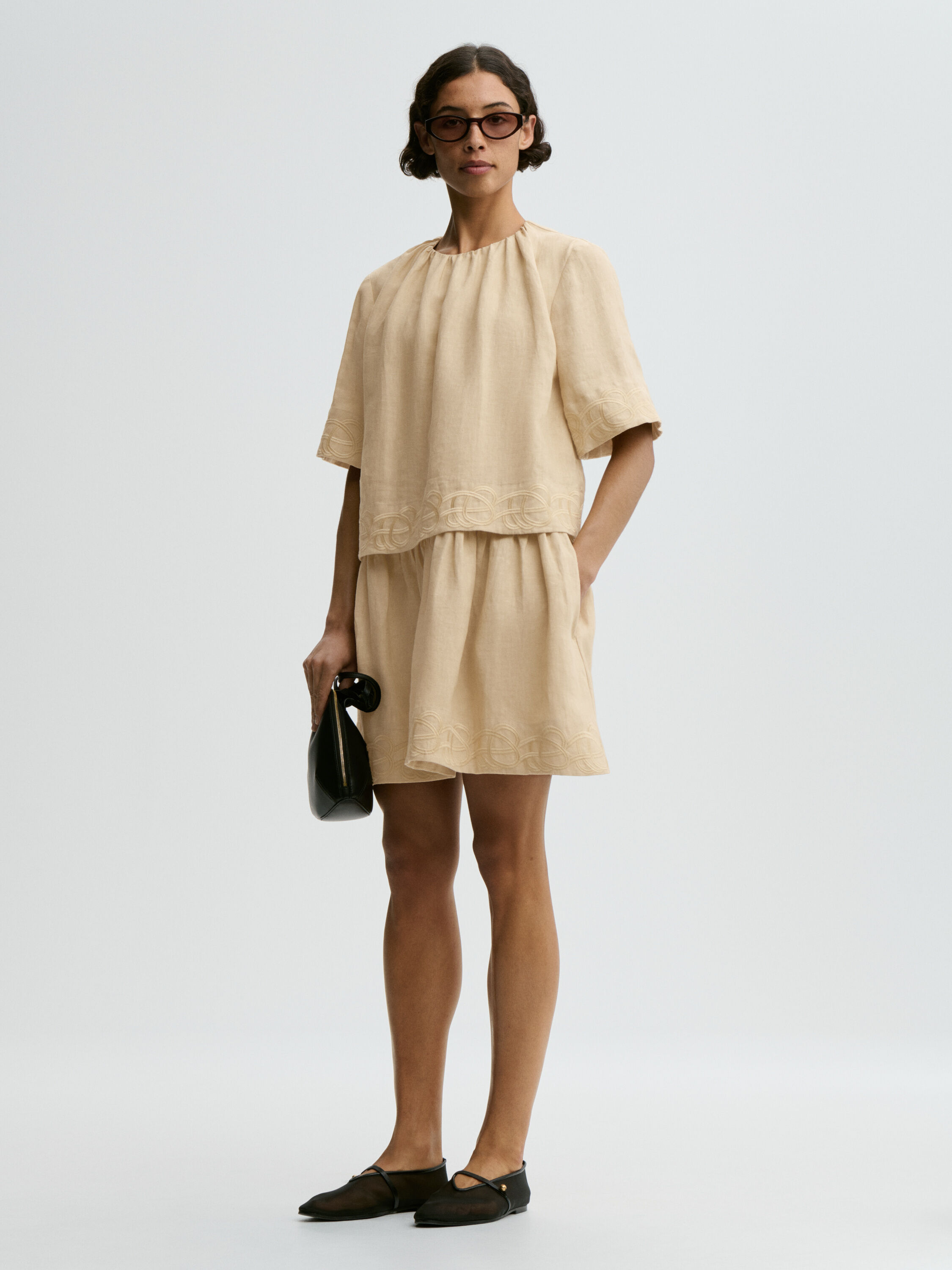 Jania linen mini dress