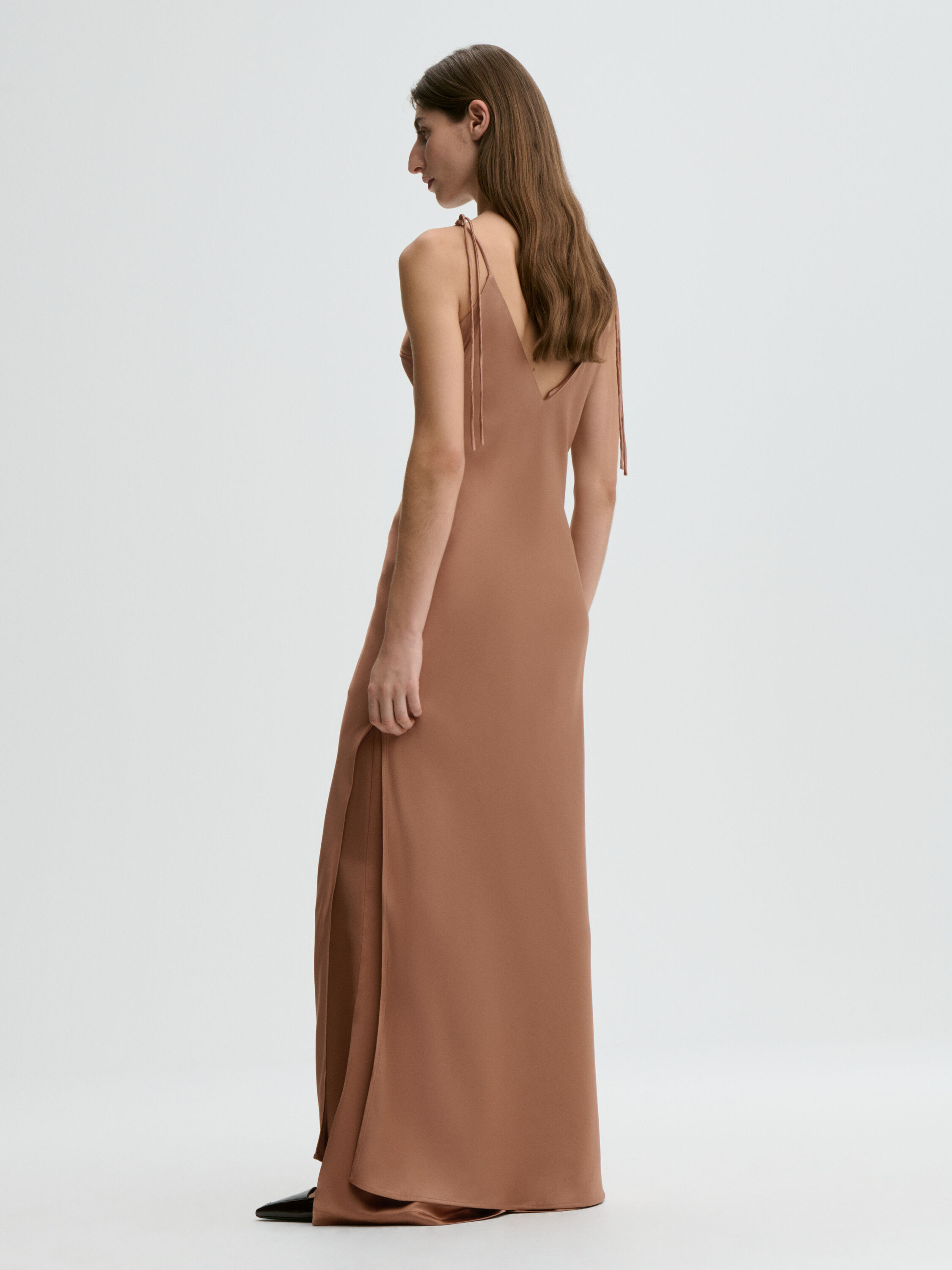 Robe maxi en satin Pascale