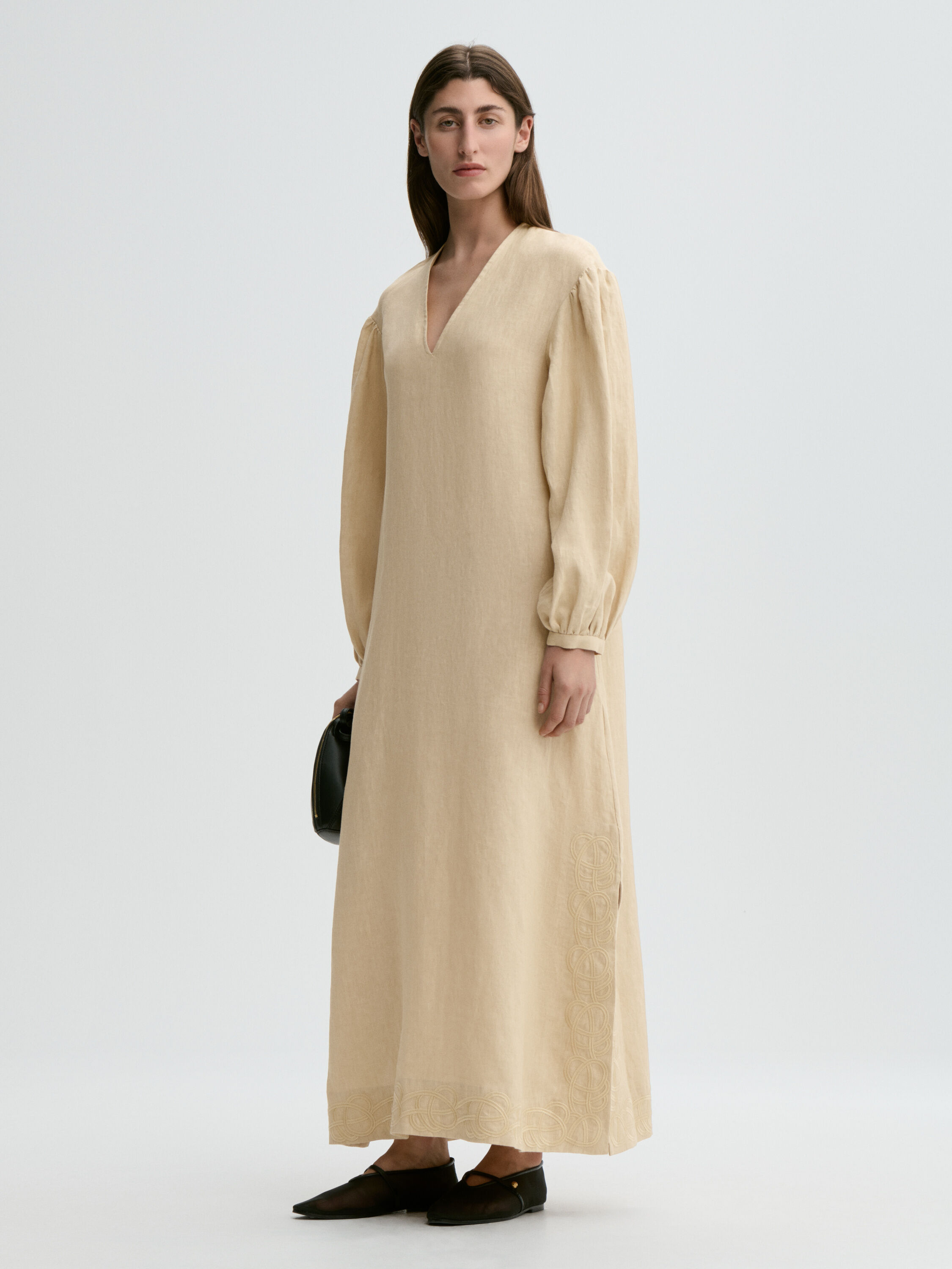 Louise linen maxi dress