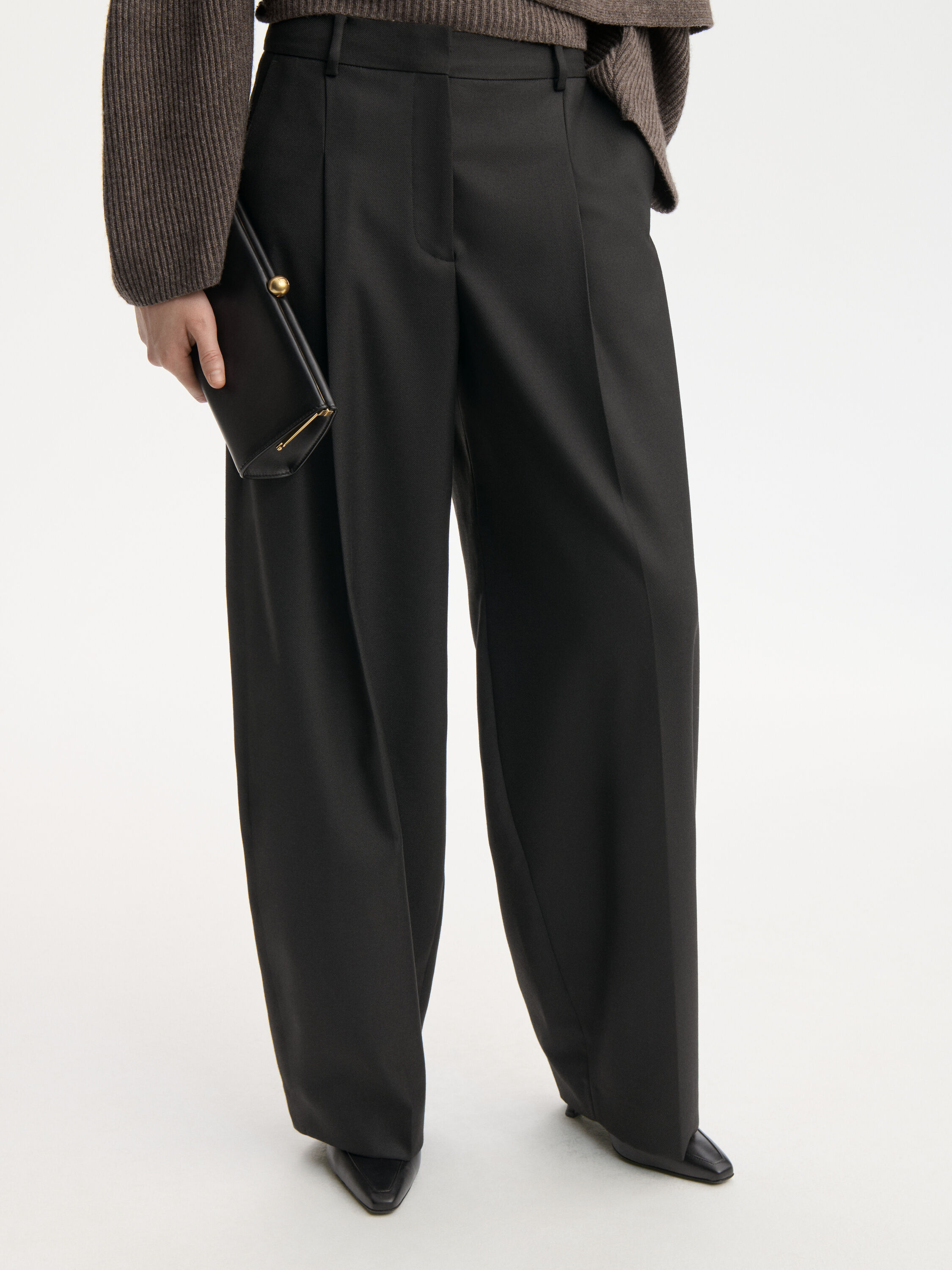 Povilanna barrel-leg trousers