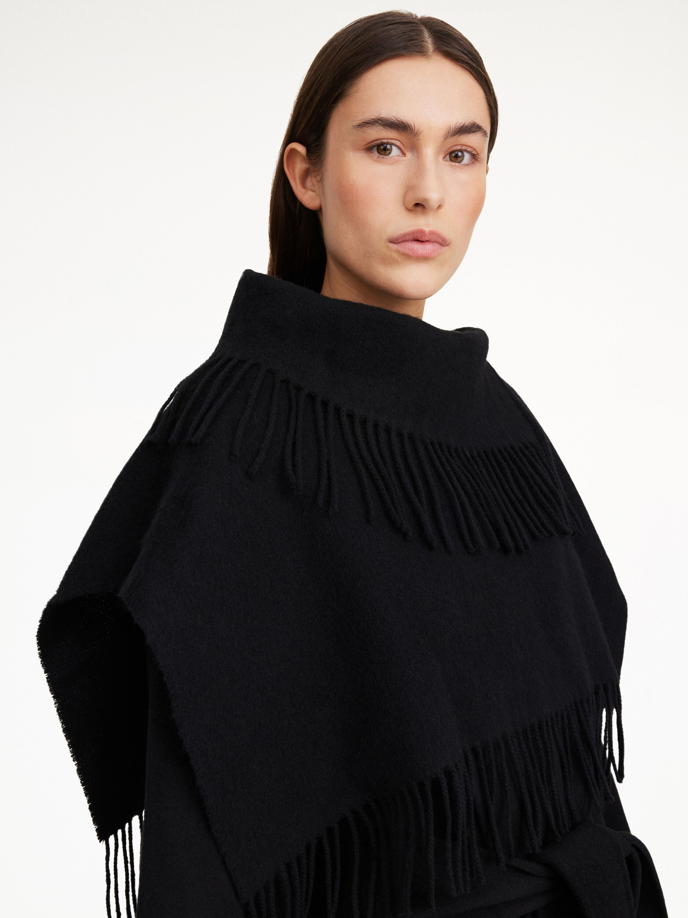 Turtla wool fringe bib - Buy Scarves online | By Malene Birger
