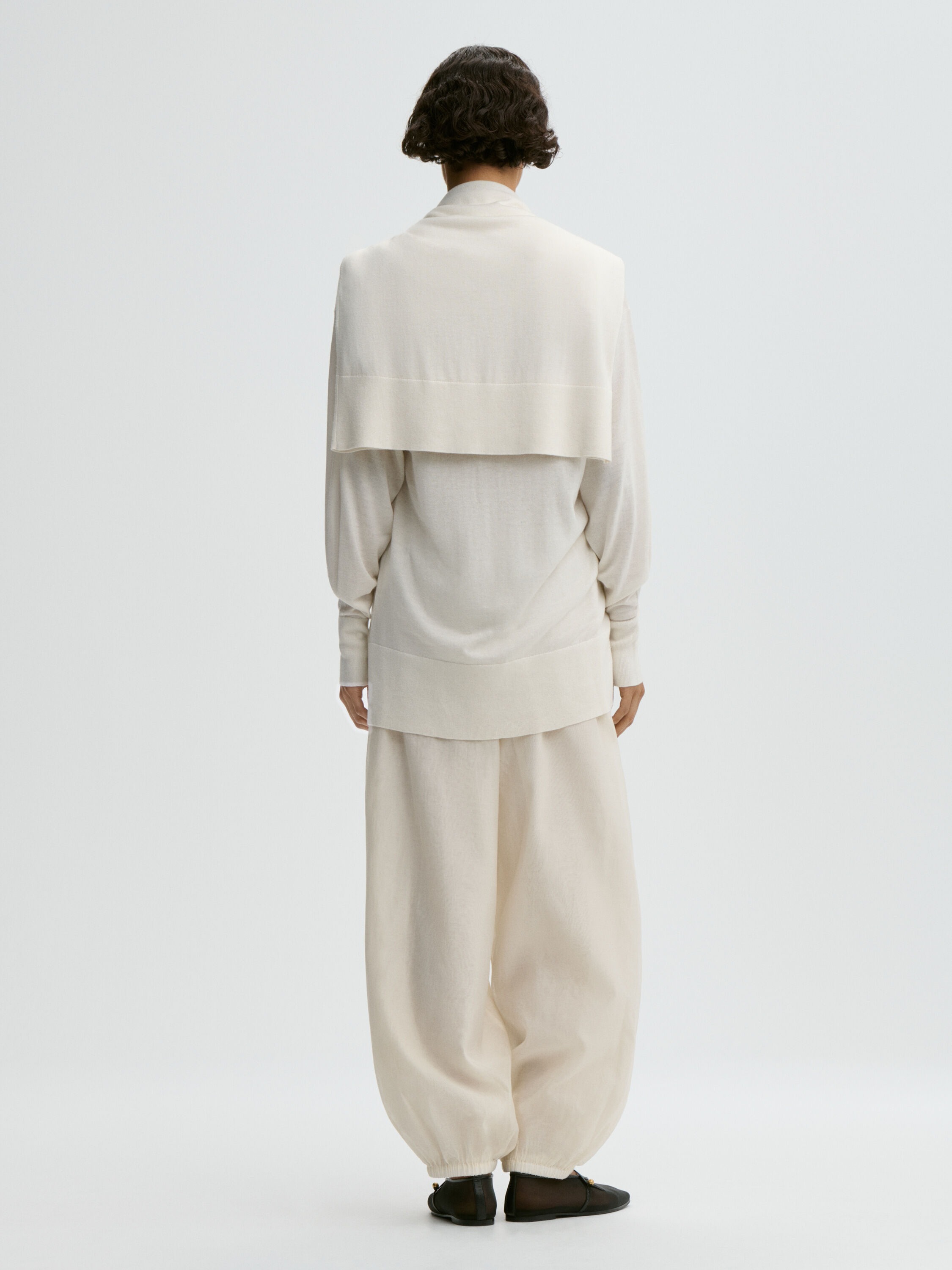 Pantalon en organza de soie Lumas