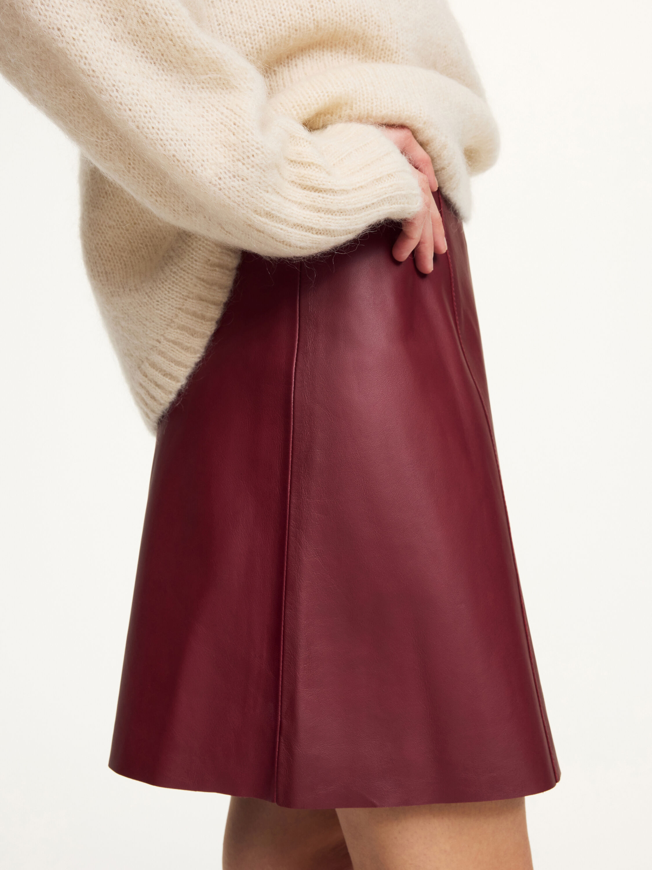 Namia leather mini skirt