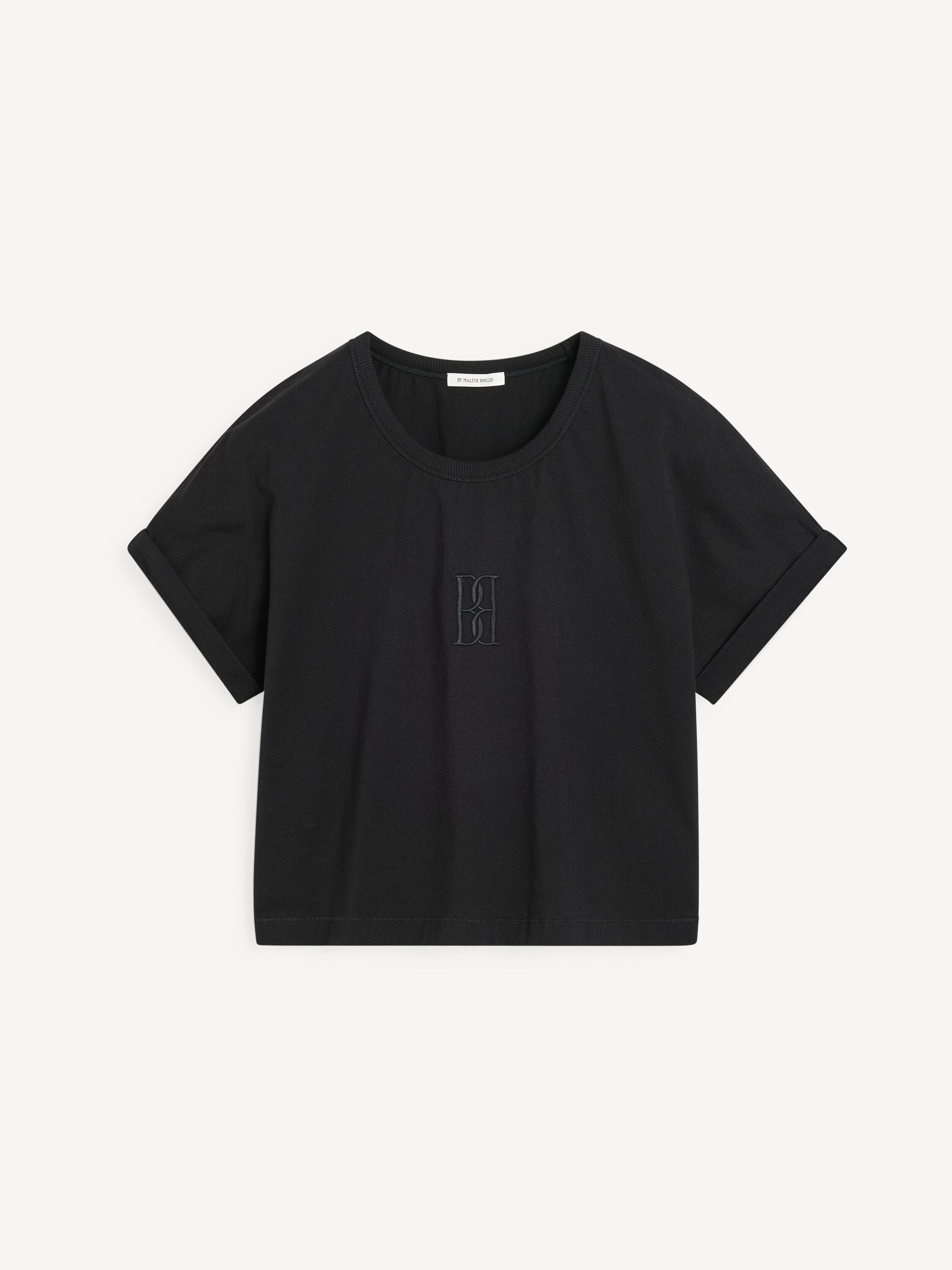 Tシャツ・カットソー BIELO CASH KNIT T-SHIRT BLACK Knitted Oversized Jersey T-Shirt – Milano Couture