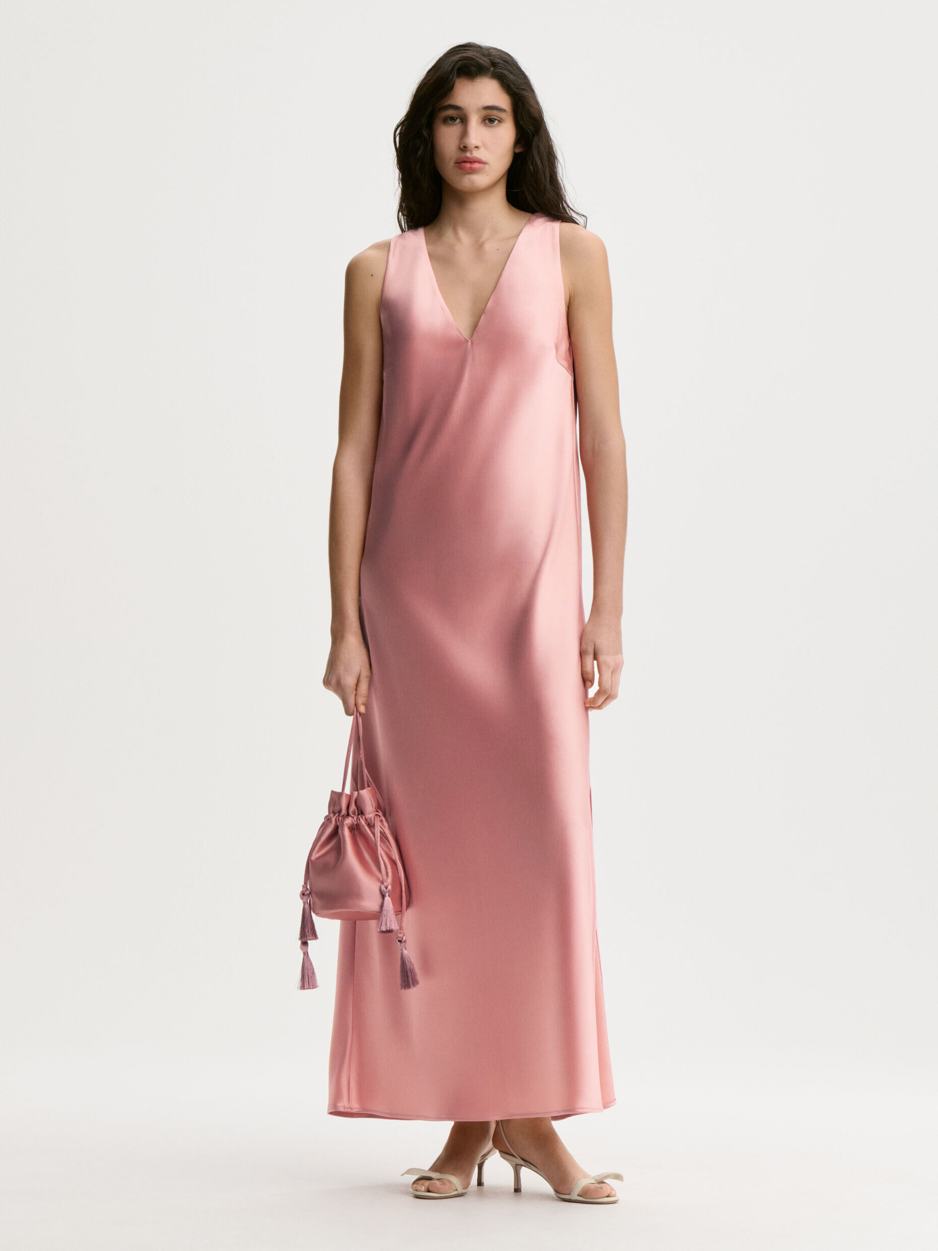 Levita satin maxi dress