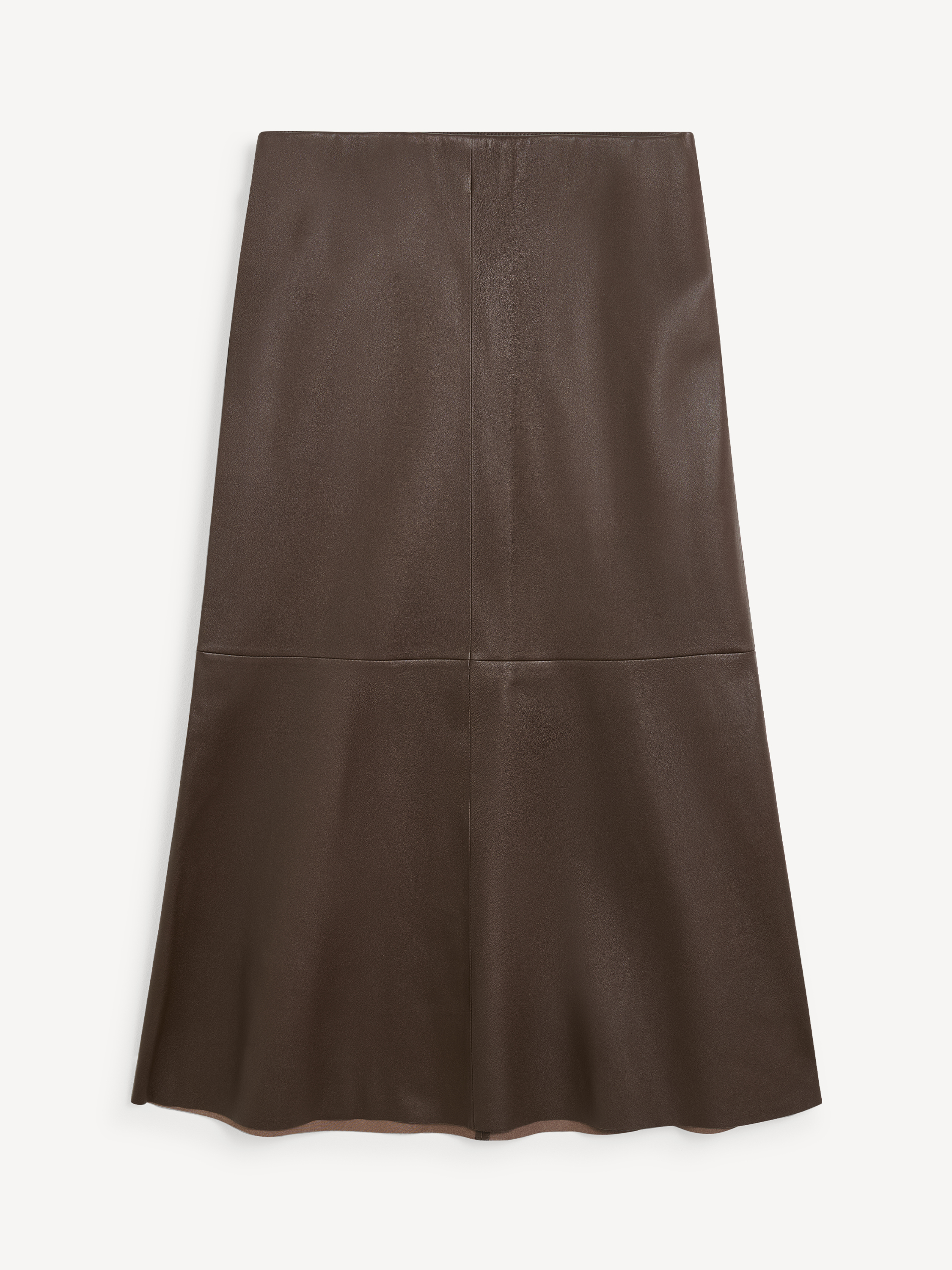 By Malene Birger Simoas Leather Skirt In Dark Mahogany