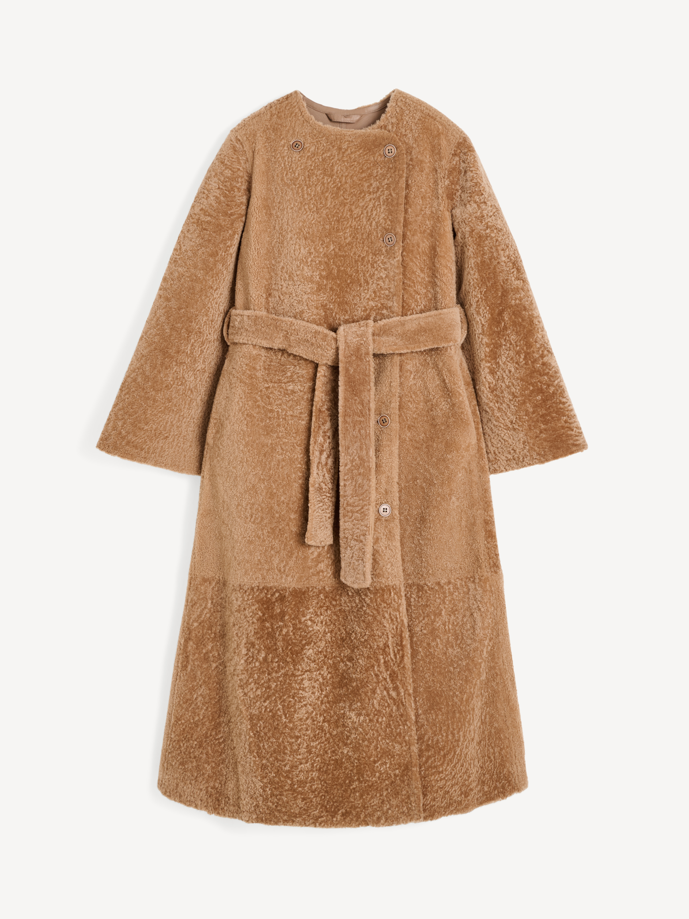 By Malene Birger Sandria Shearling Coat In Brown