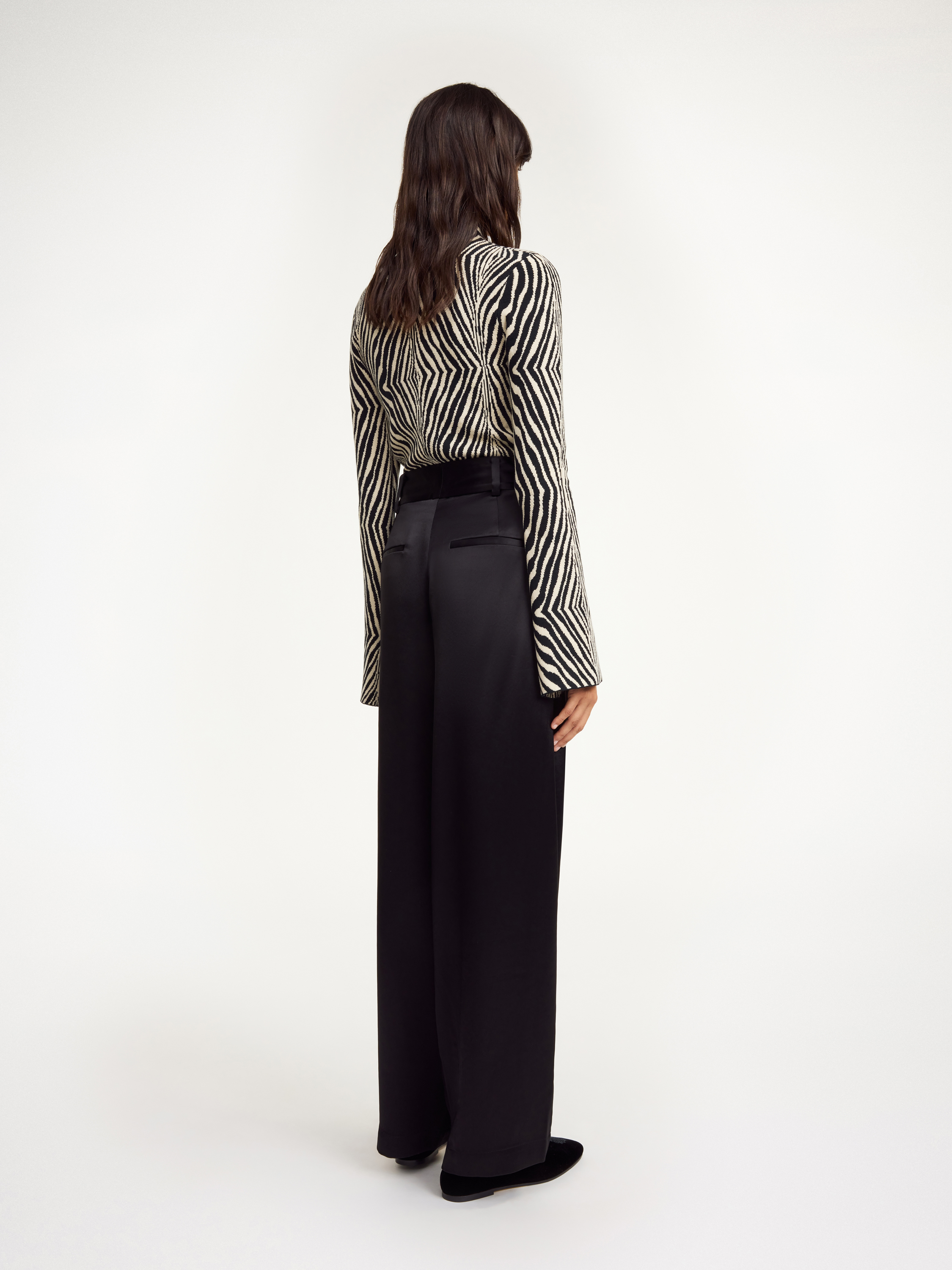 By Malene Birger Pricilla Animal-printed Silk-blend Top In Black
