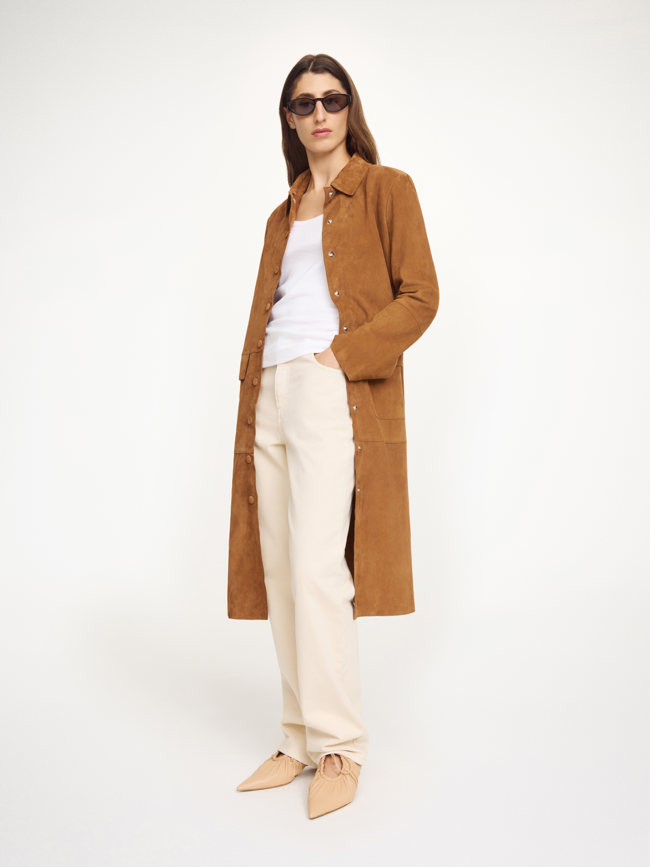 Jannie Suede Maxi Jacket