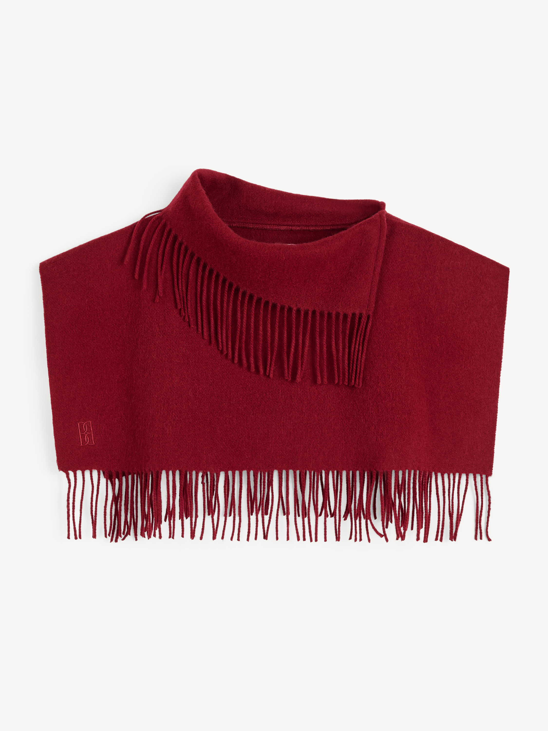 By Malene Birger Turtla Wool Fringe Bib Damen Cabernet