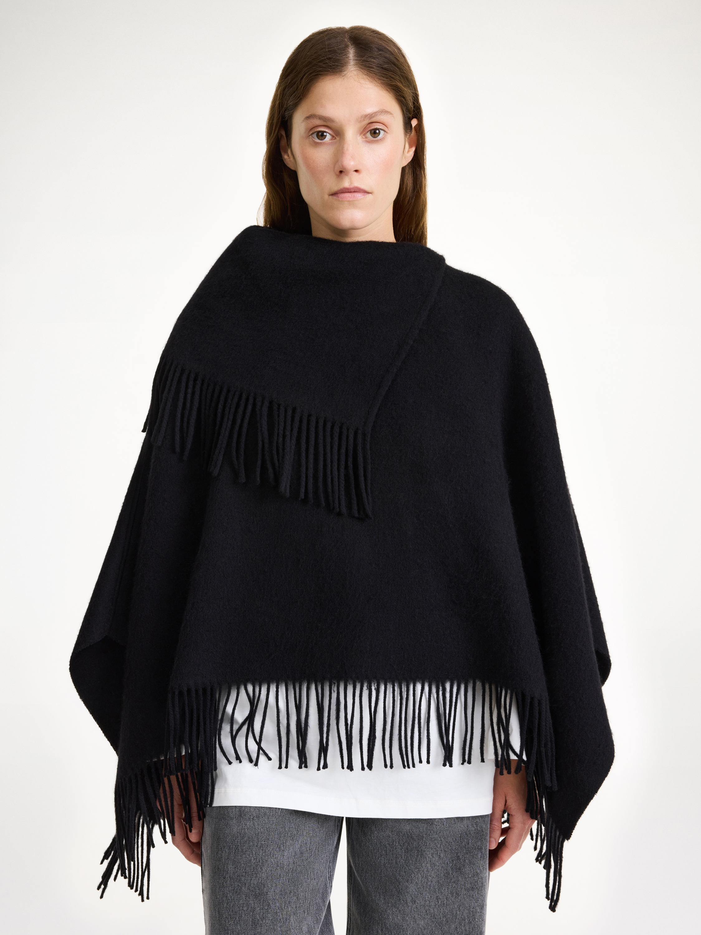 By Malene Birger Turtma Wool Poncho In Black
