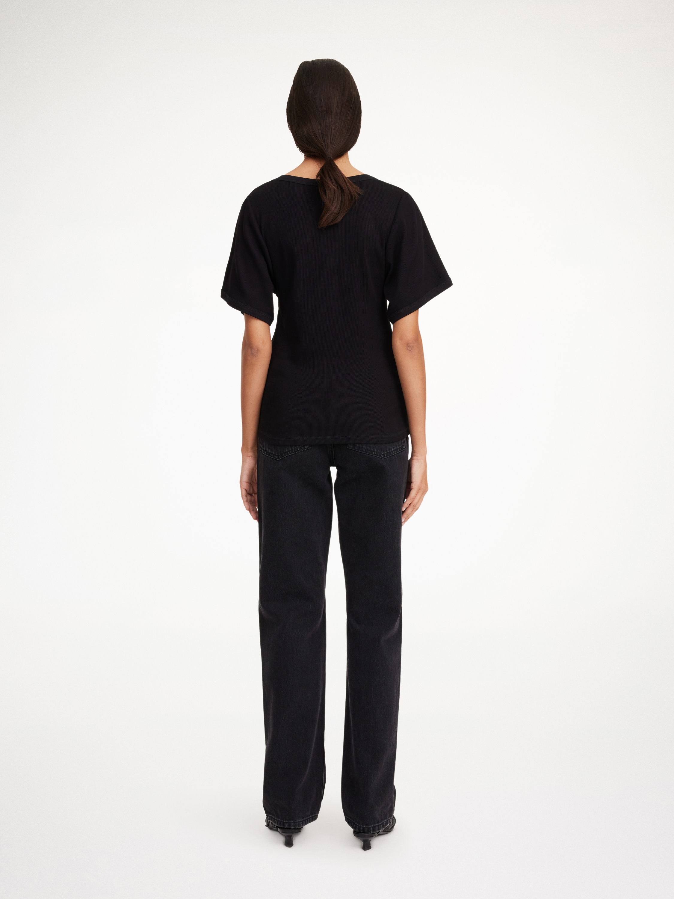 By Malene Birger Lunai Organic Cotton Blend T-shirt In Black
