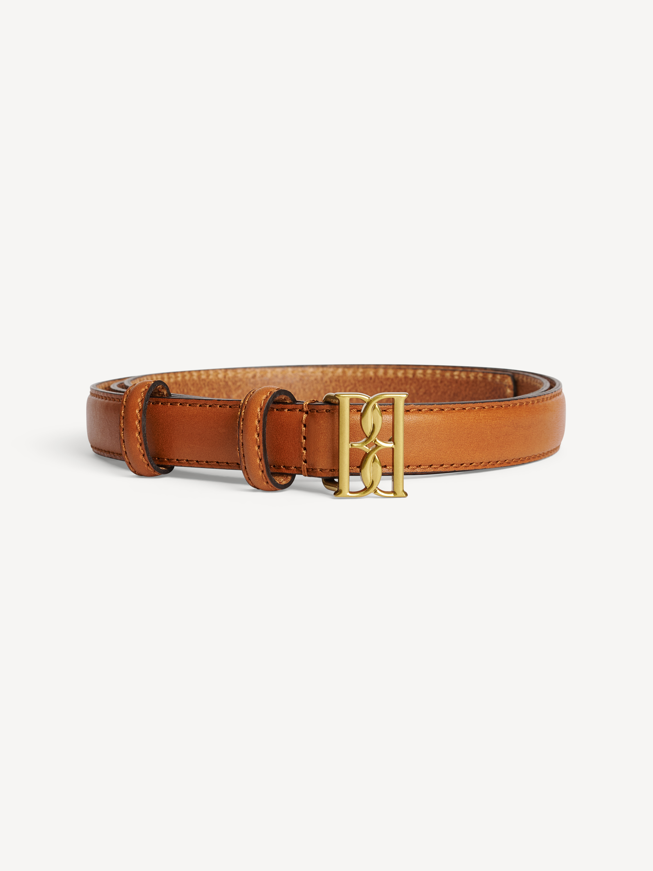 By Malene Birger Marlos Leather Belt In Toasted Coconut