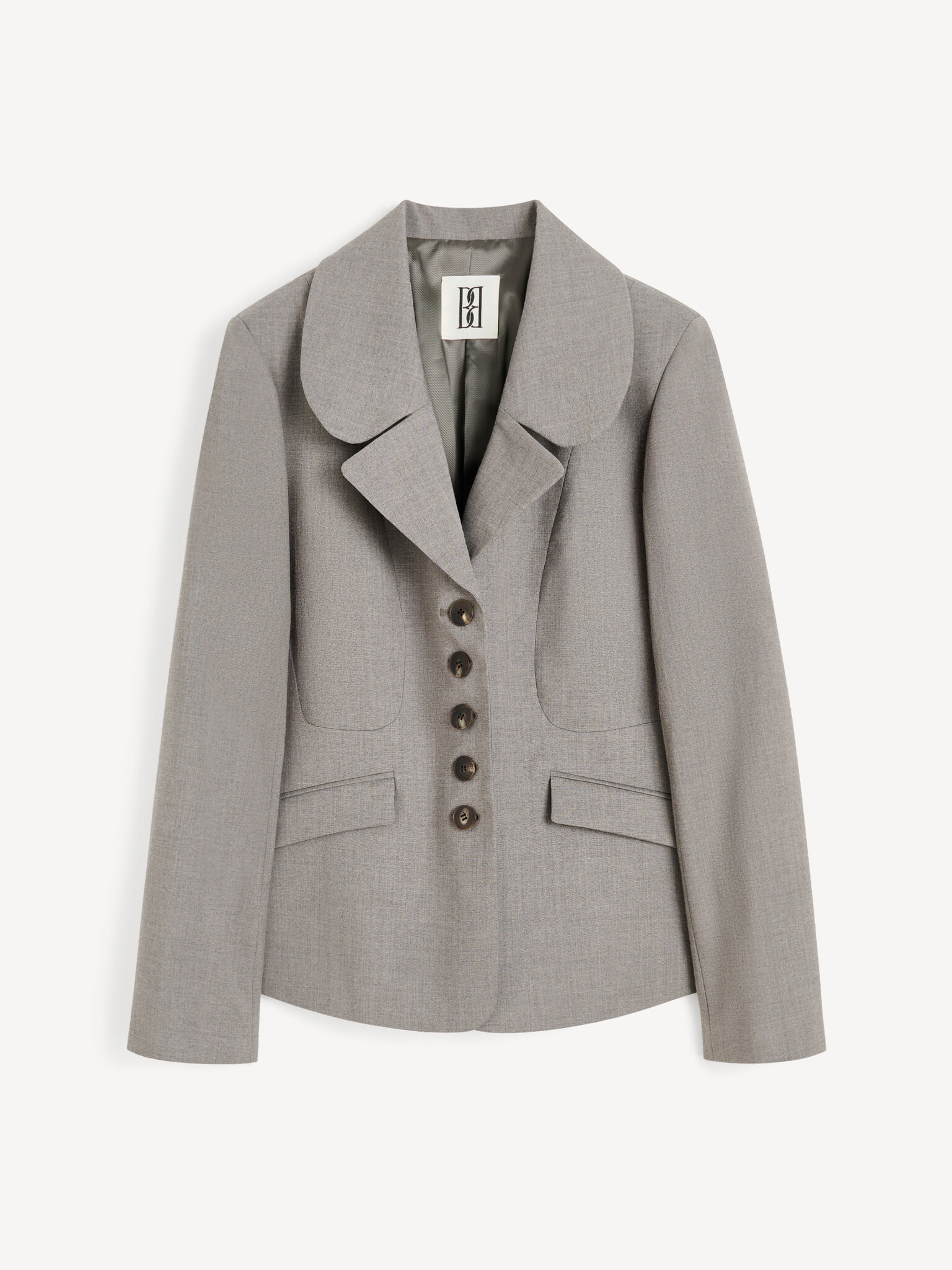 By Malene Birger Women's Brown Mel Adrienna Double-Breasted Blazer Size 32
