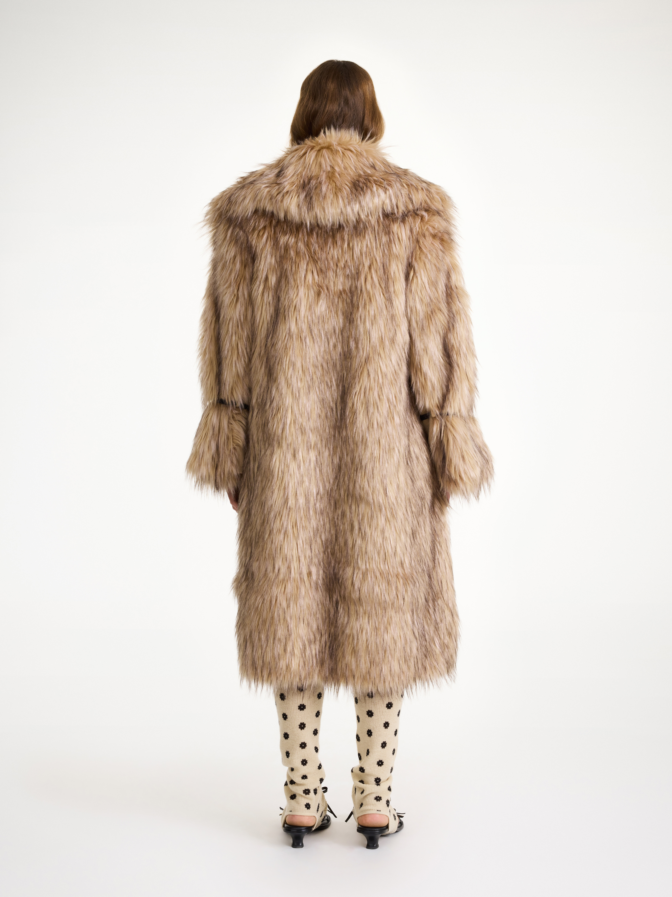 By Malene Birger Graca Faux Fur Coat In Nomad