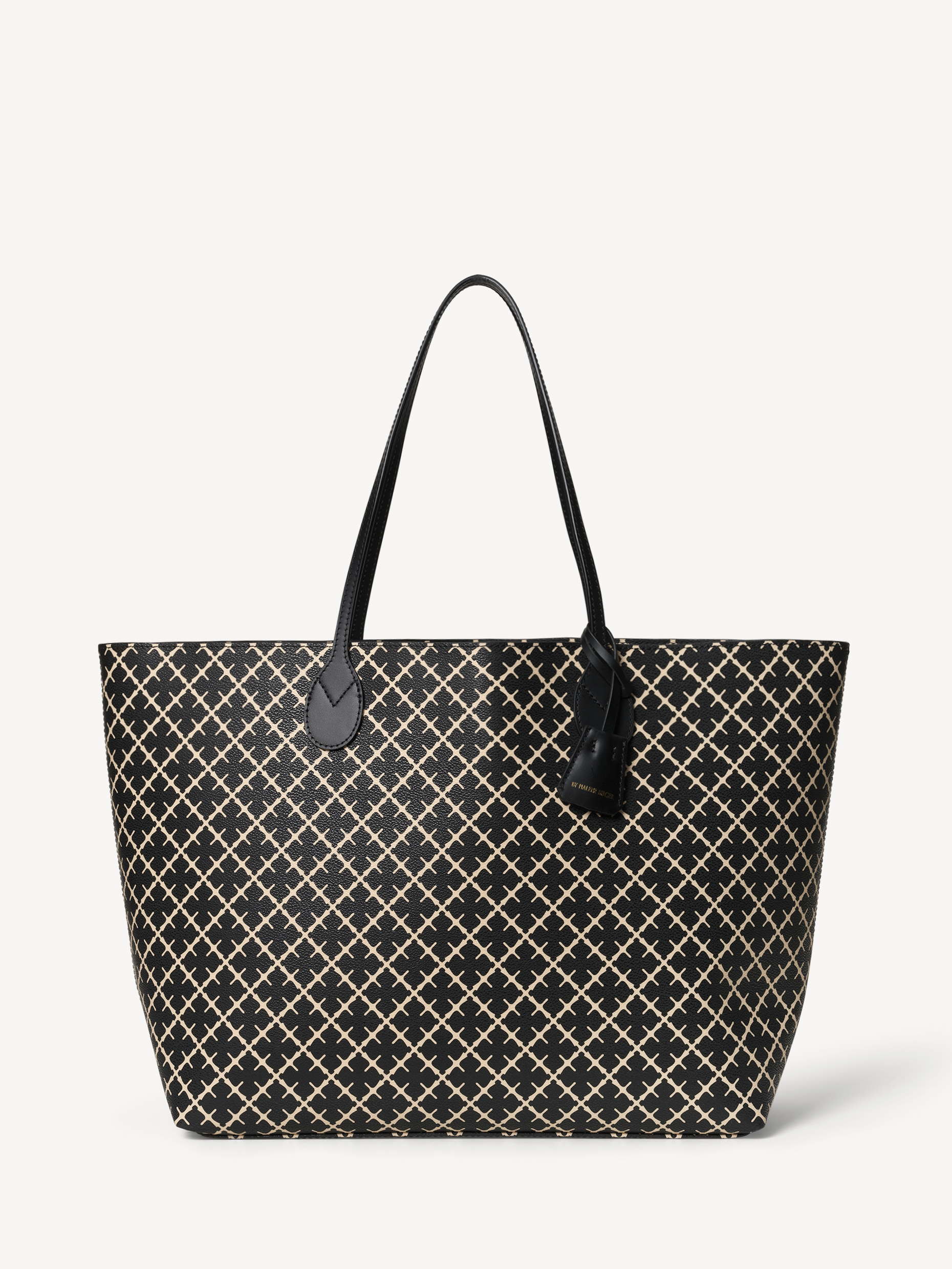 By Malene Birger Women's Black Abi Printed Tote Bag