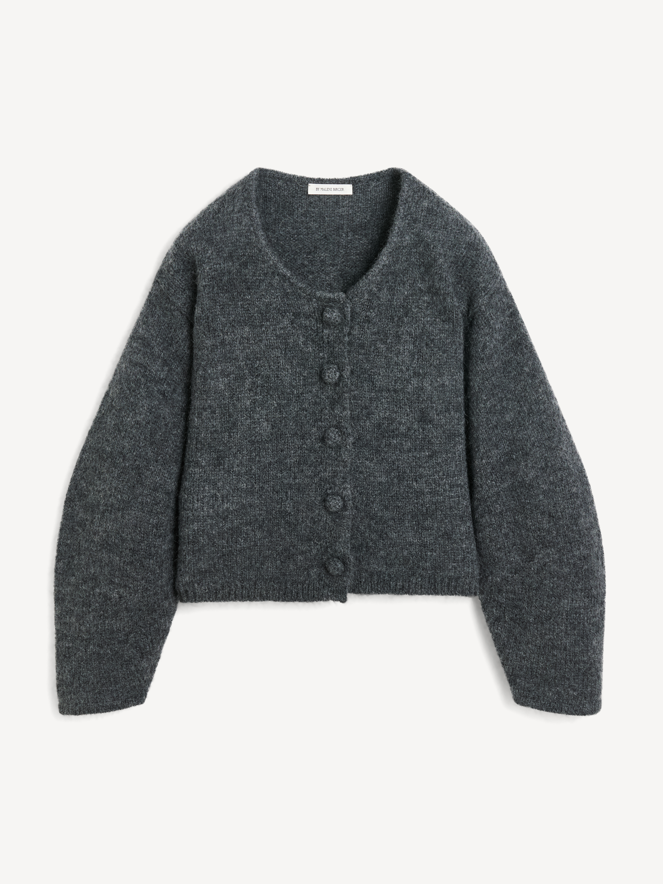 By Malene Birger Women's Grey Melange Zharea Wool-Blend Cardigan Medium