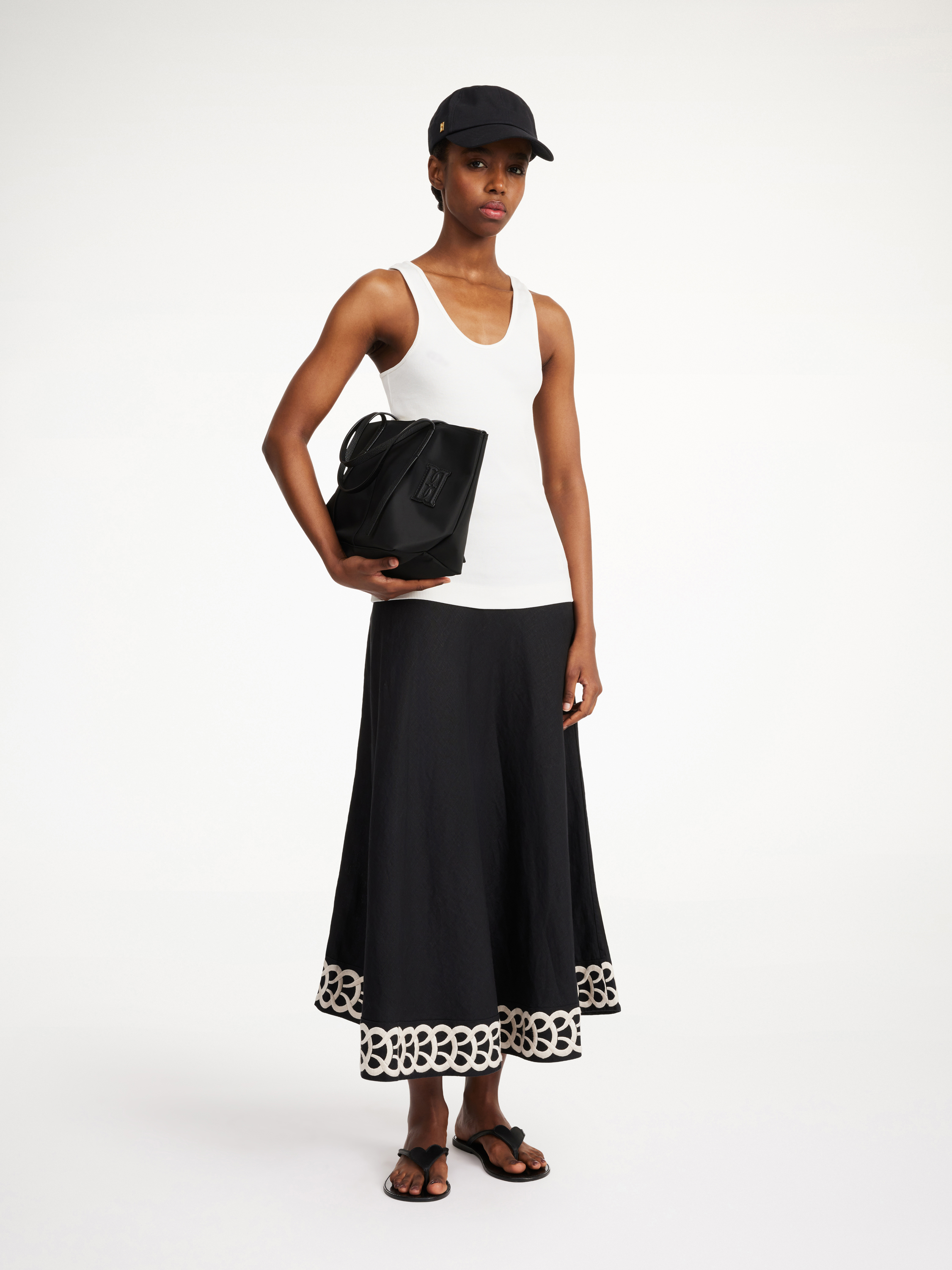 Shop By Malene Birger Leonne Linen Skirt In Black
