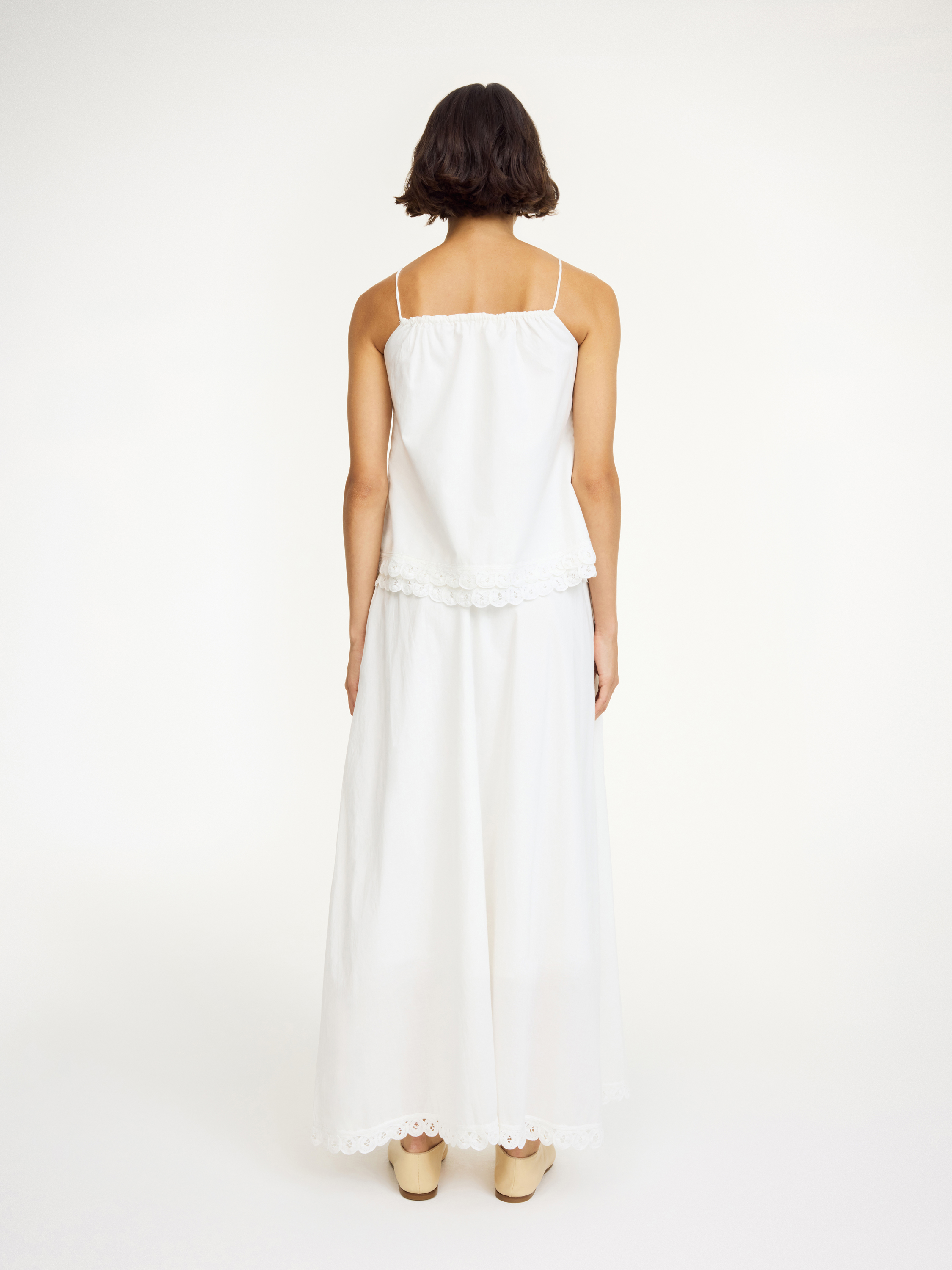 Shop By Malene Birger Pheobes Organic Cotton Skirt In Soft White