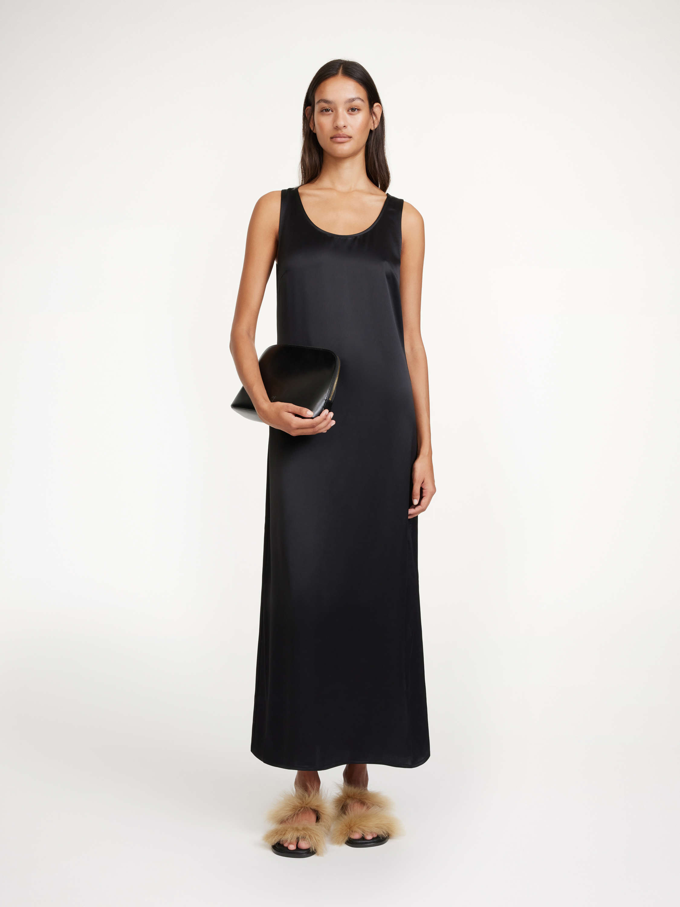 By Malene Birger Wick Slit-detailed Midi Skirt In Black