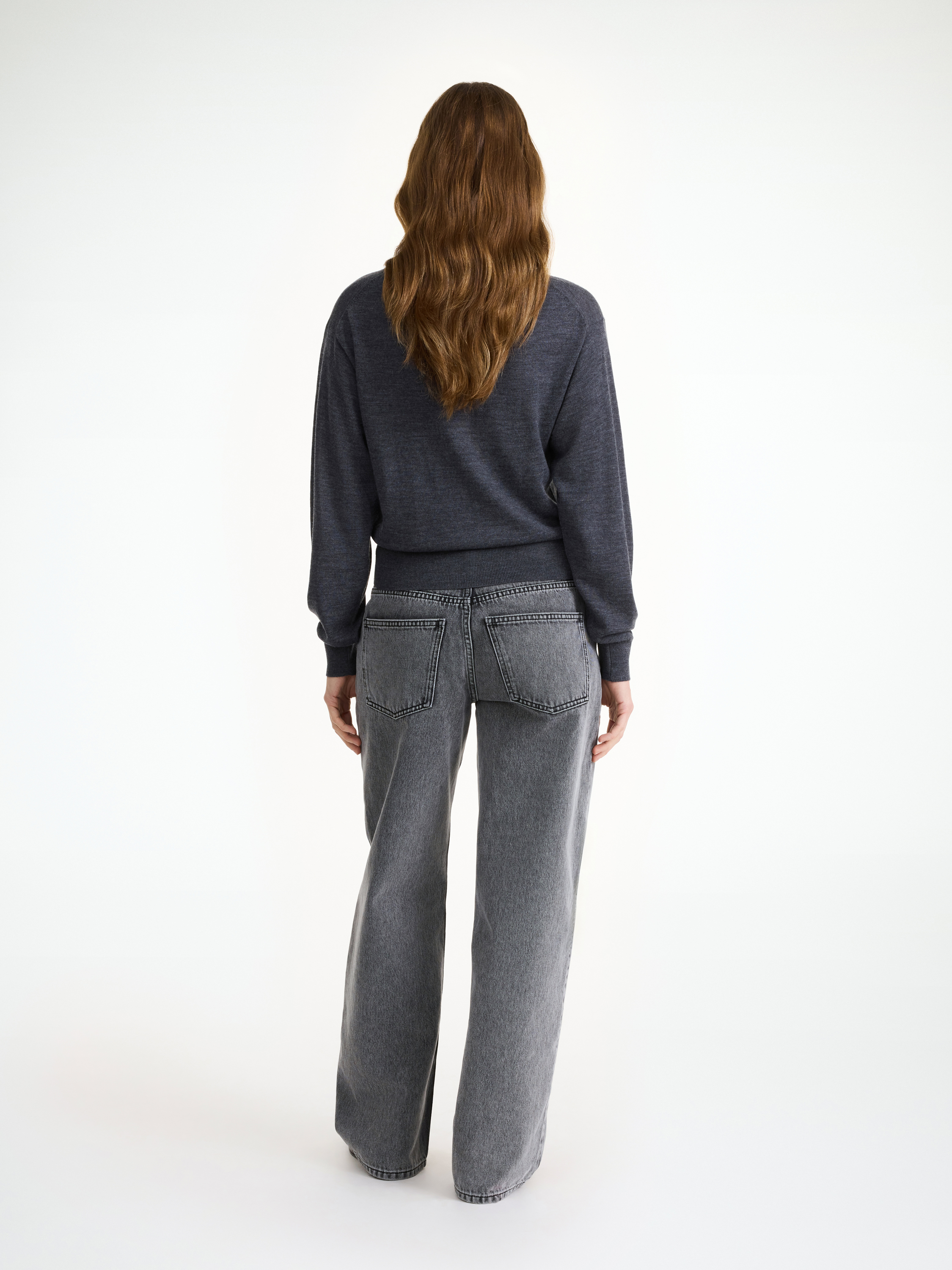 By Malene Birger Montie Merino Wool Cardigan In Jet Grey