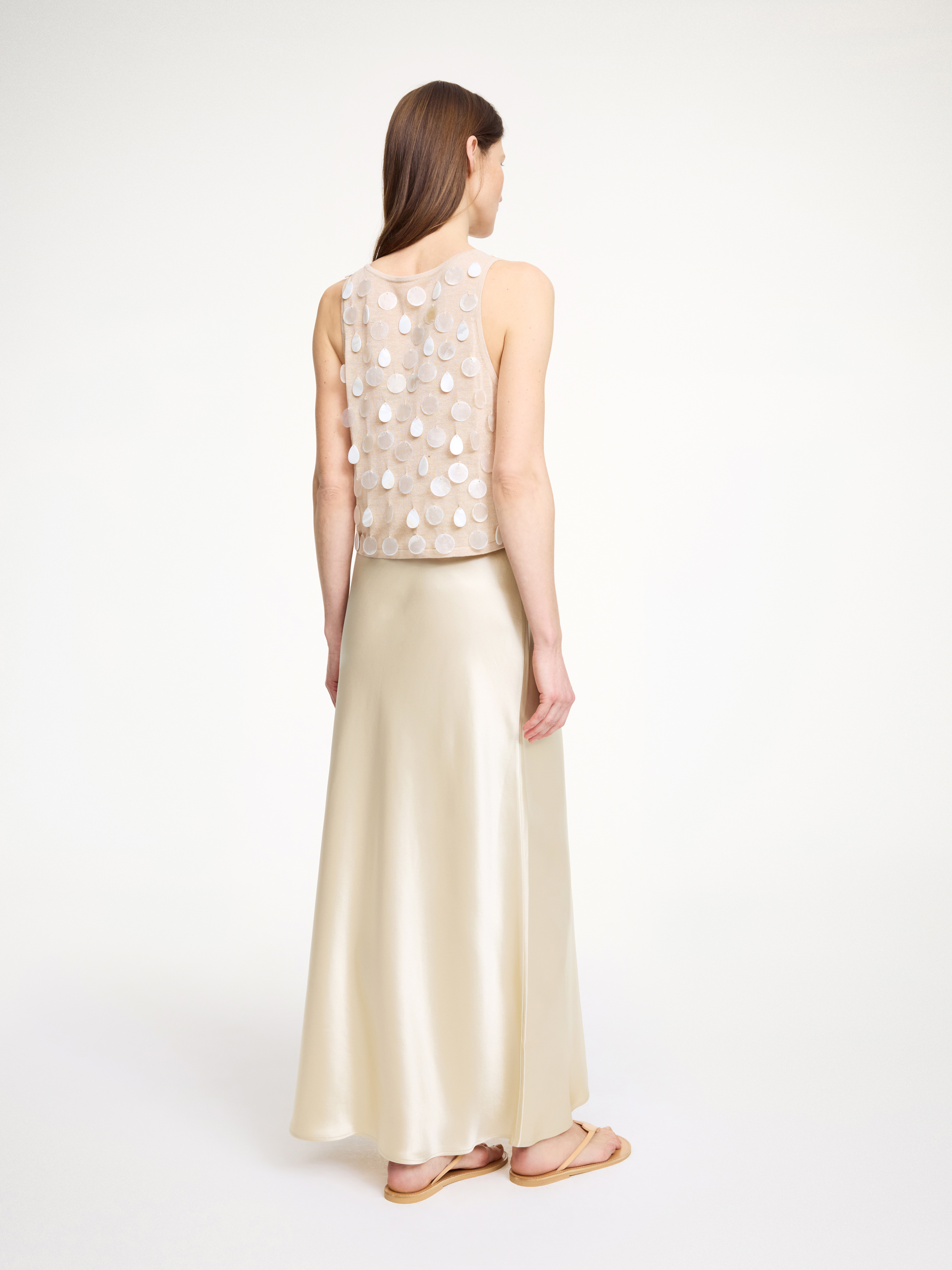 Shop By Malene Birger Barbara Maxi Skirt In Oyster Gray