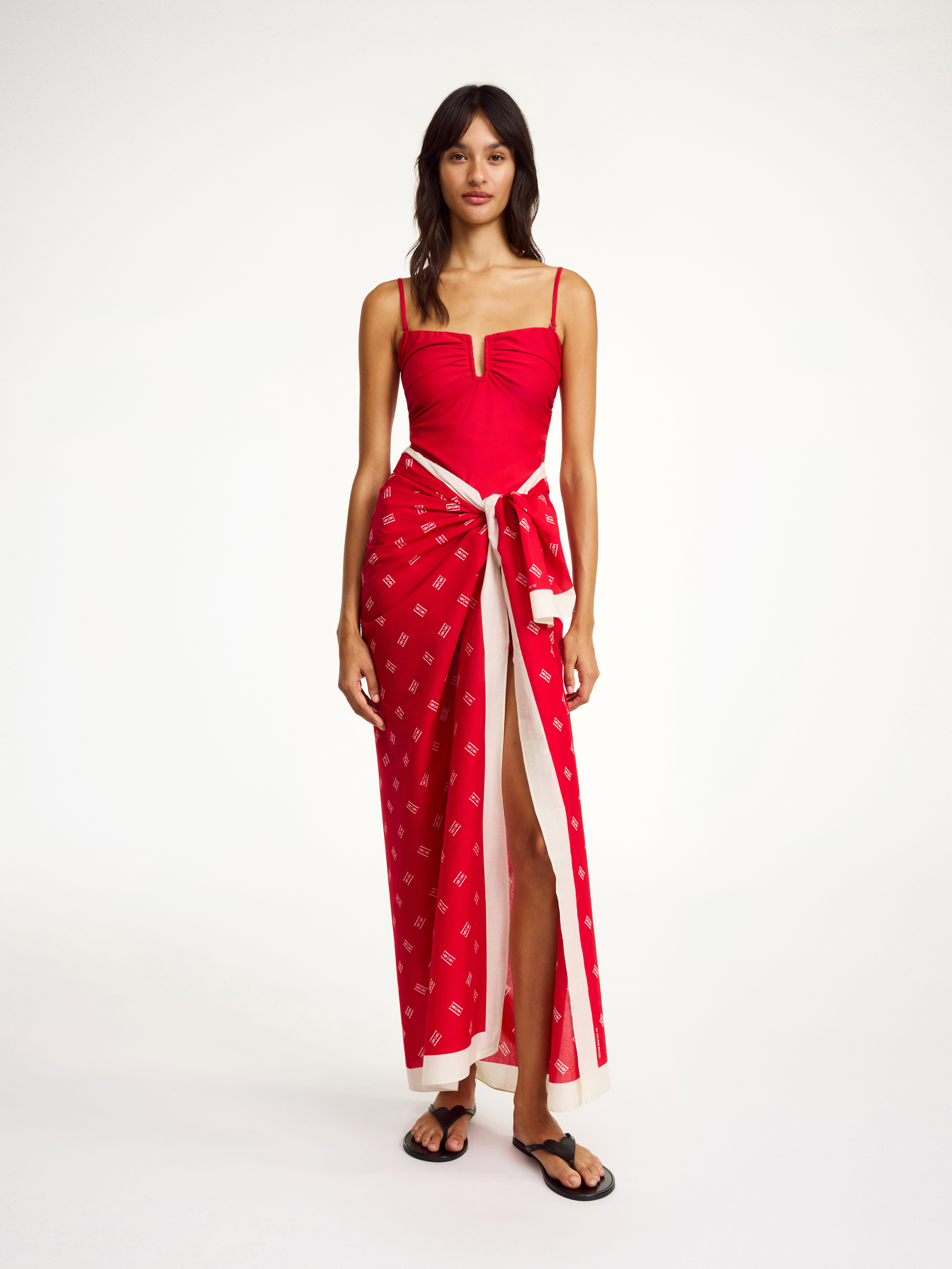 By Malene Birger Cialos Cotton Scarf In Dark Chilli