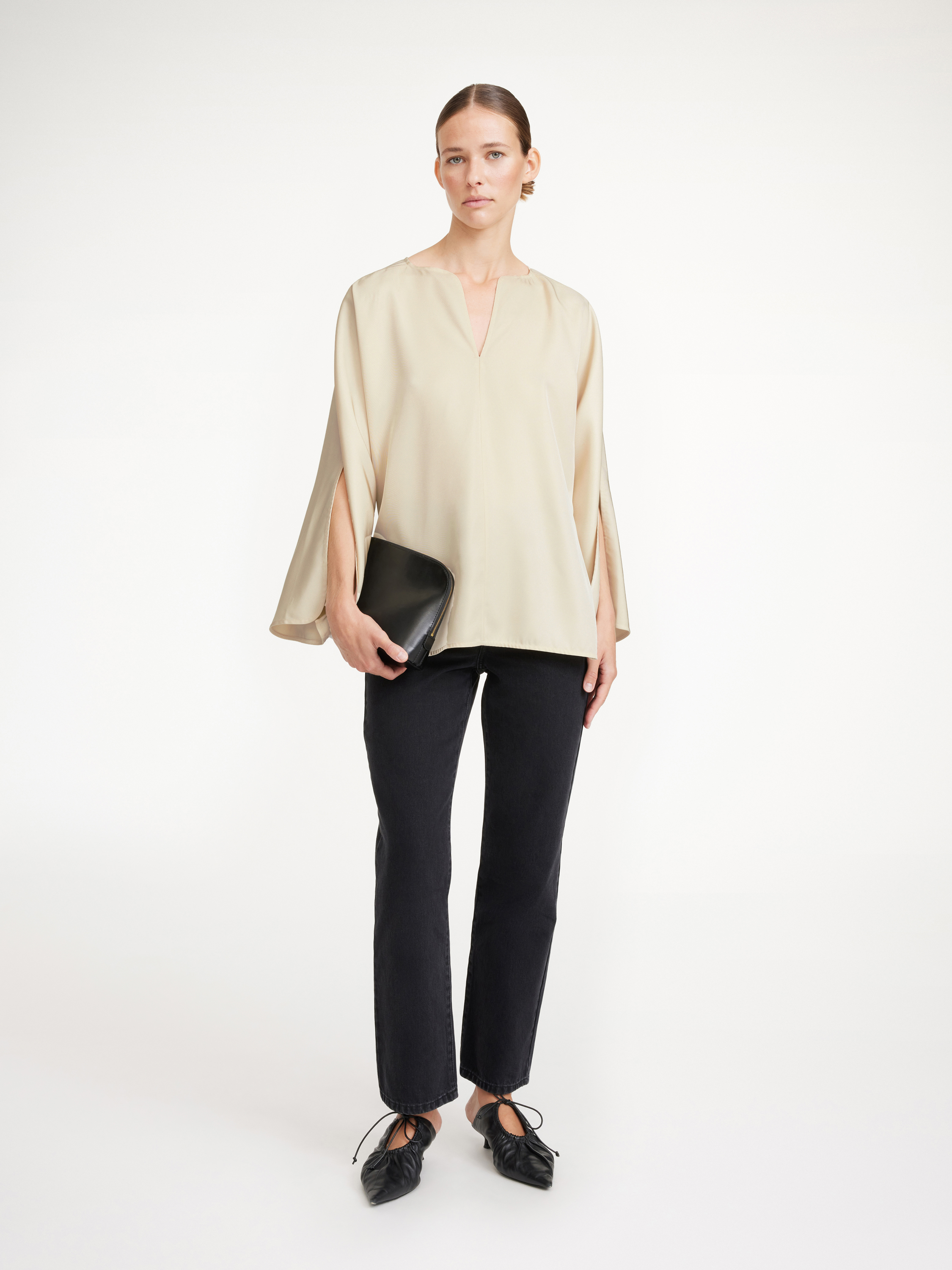 By Malene Birger Calias Tunic Blouse In Vanilla Cream